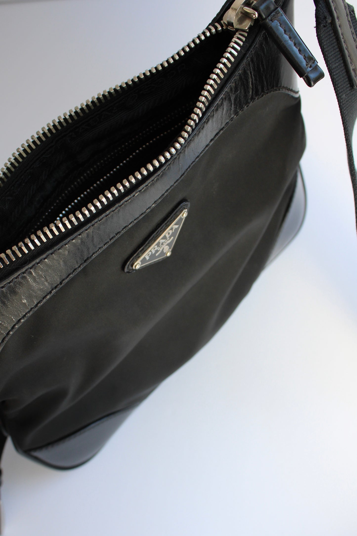 Authentic Preowned Prada Black Nylon/Leather Crossbody Bag