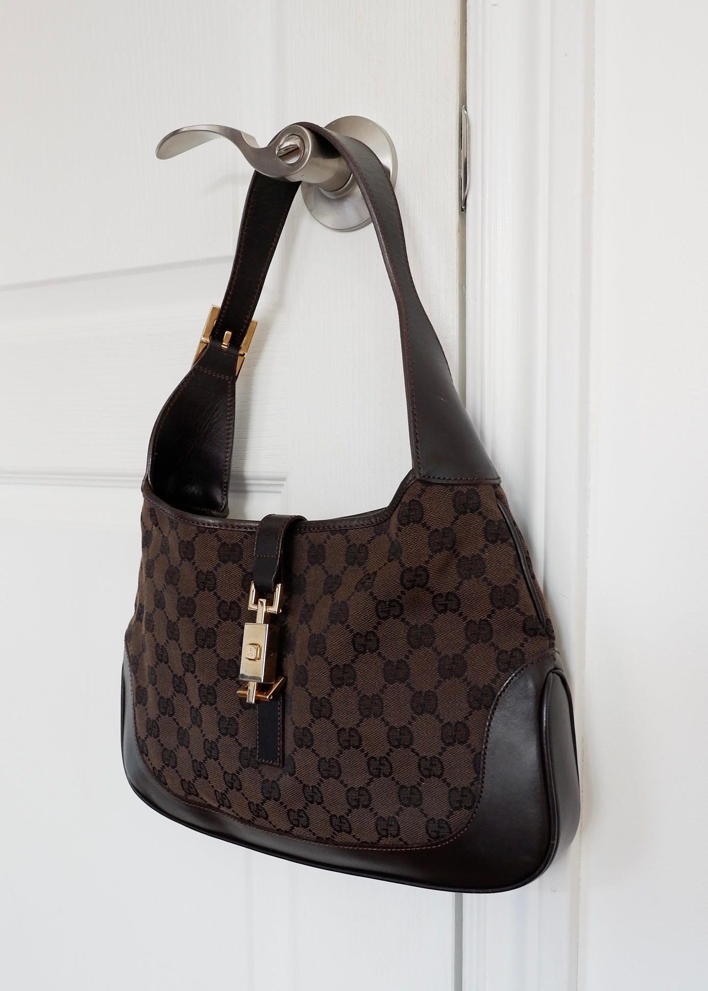 Authentic Preowned Gucci Brown GG Canvas Jackie Bag