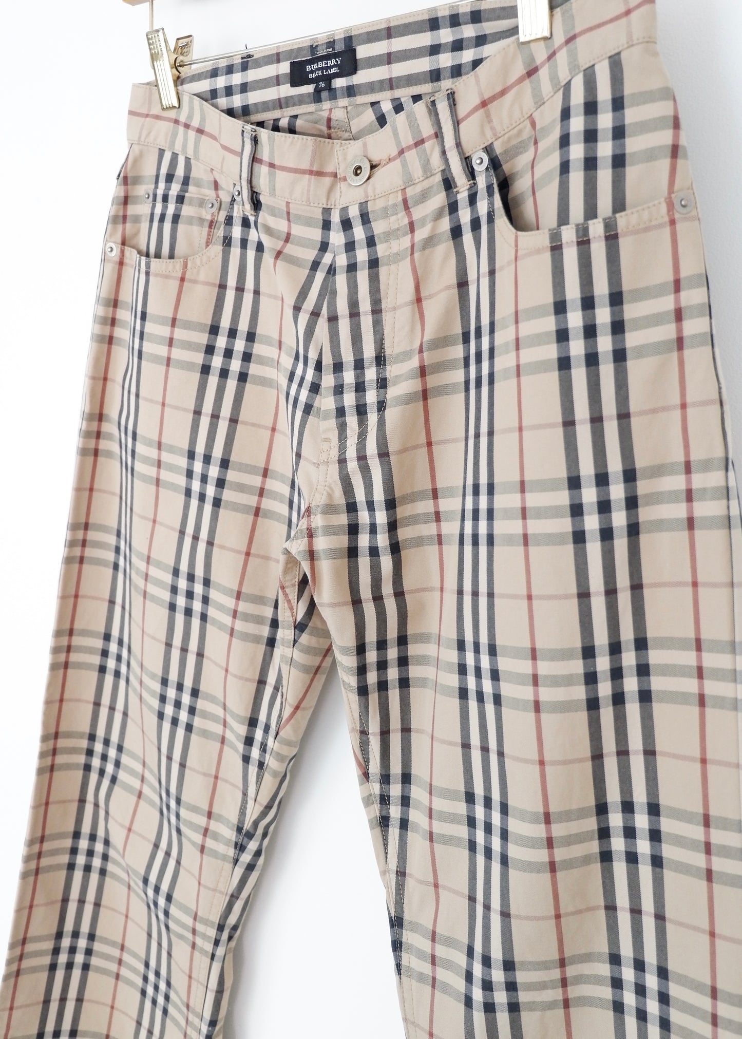 Authentic Preowned Burberry Beige Check Pants - 76 (s)