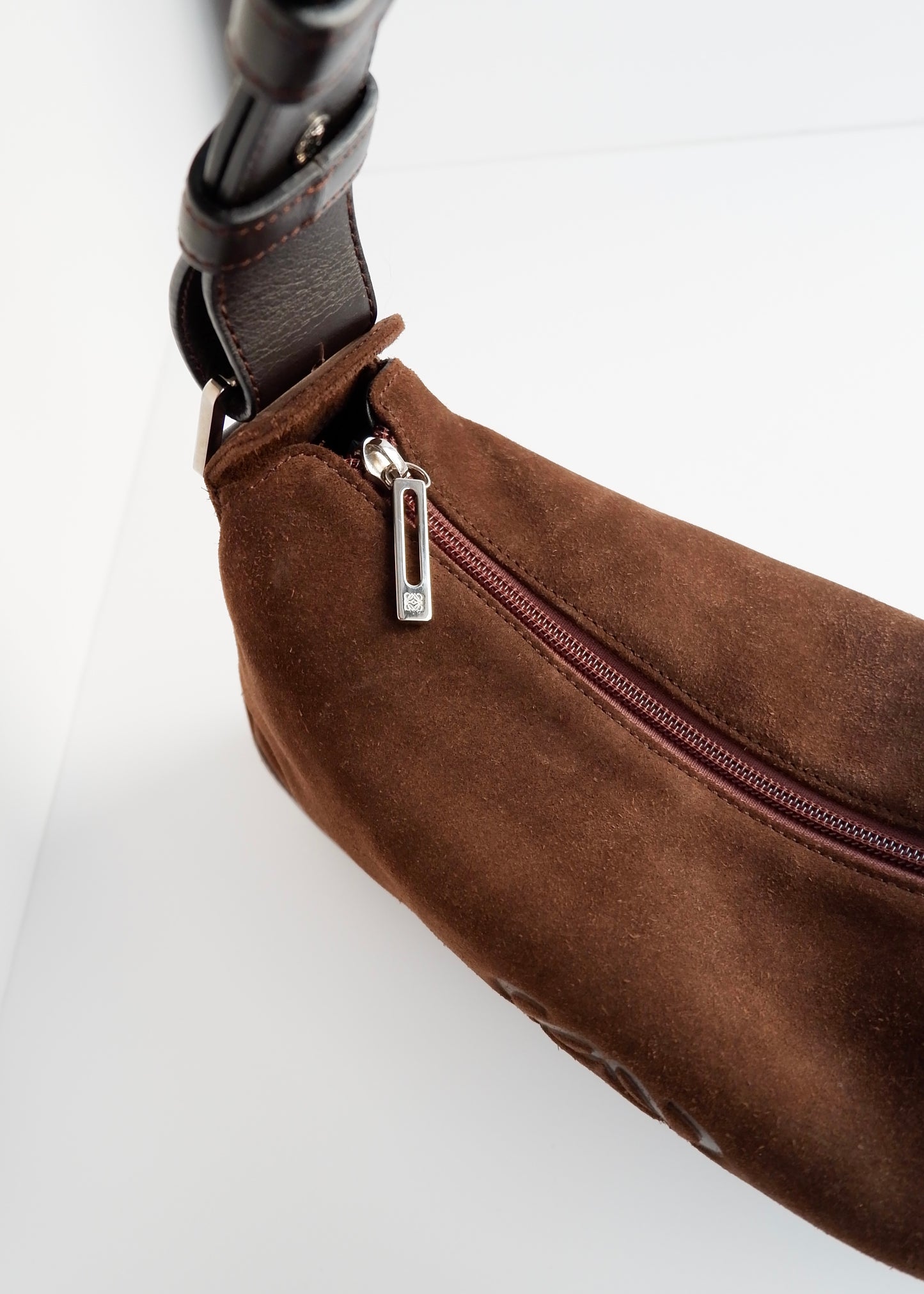 Authentic Preowned Loewe Brown Suede Shoulder Bag