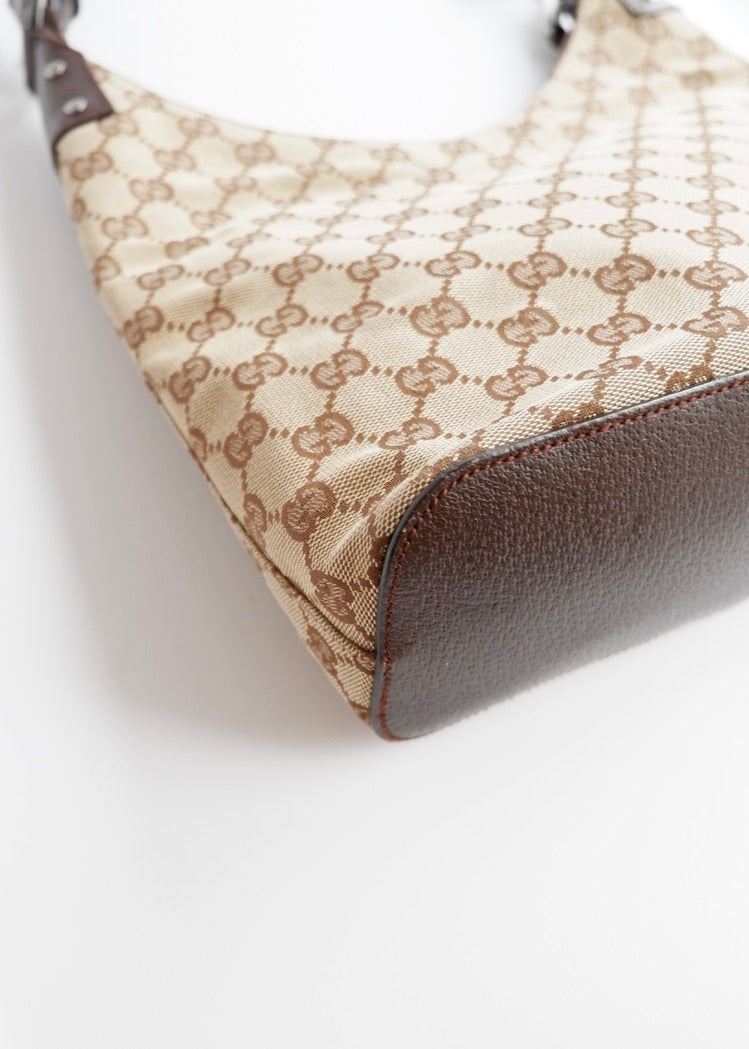 Authentic Preowned Gucci Brown GG Canvas Hobo Shoulder Bag