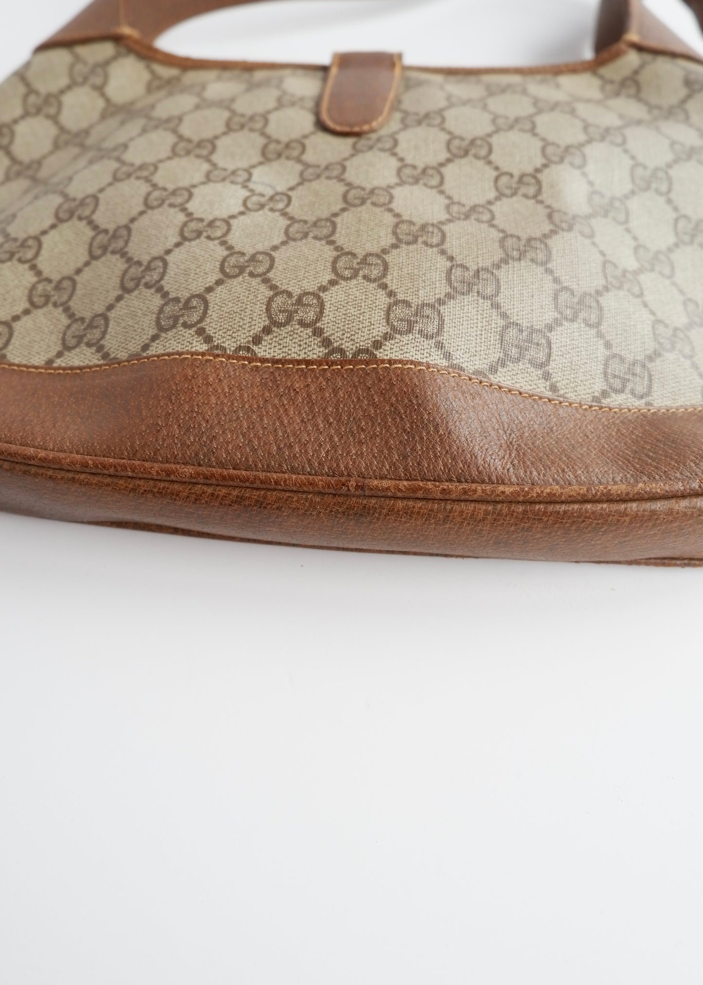 Authentic Preowned Vintage Gucci Brown GG Canvas Jackie Shoulder Bag