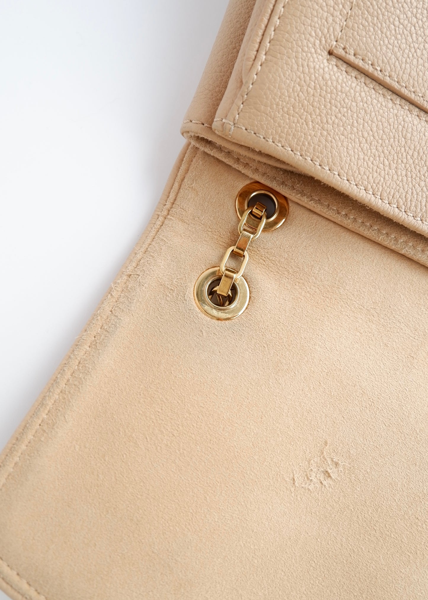 Authentic Preowned Louis Vuitton Cream Monogram Empreinte Leather St Germain MM Shoulder Bag