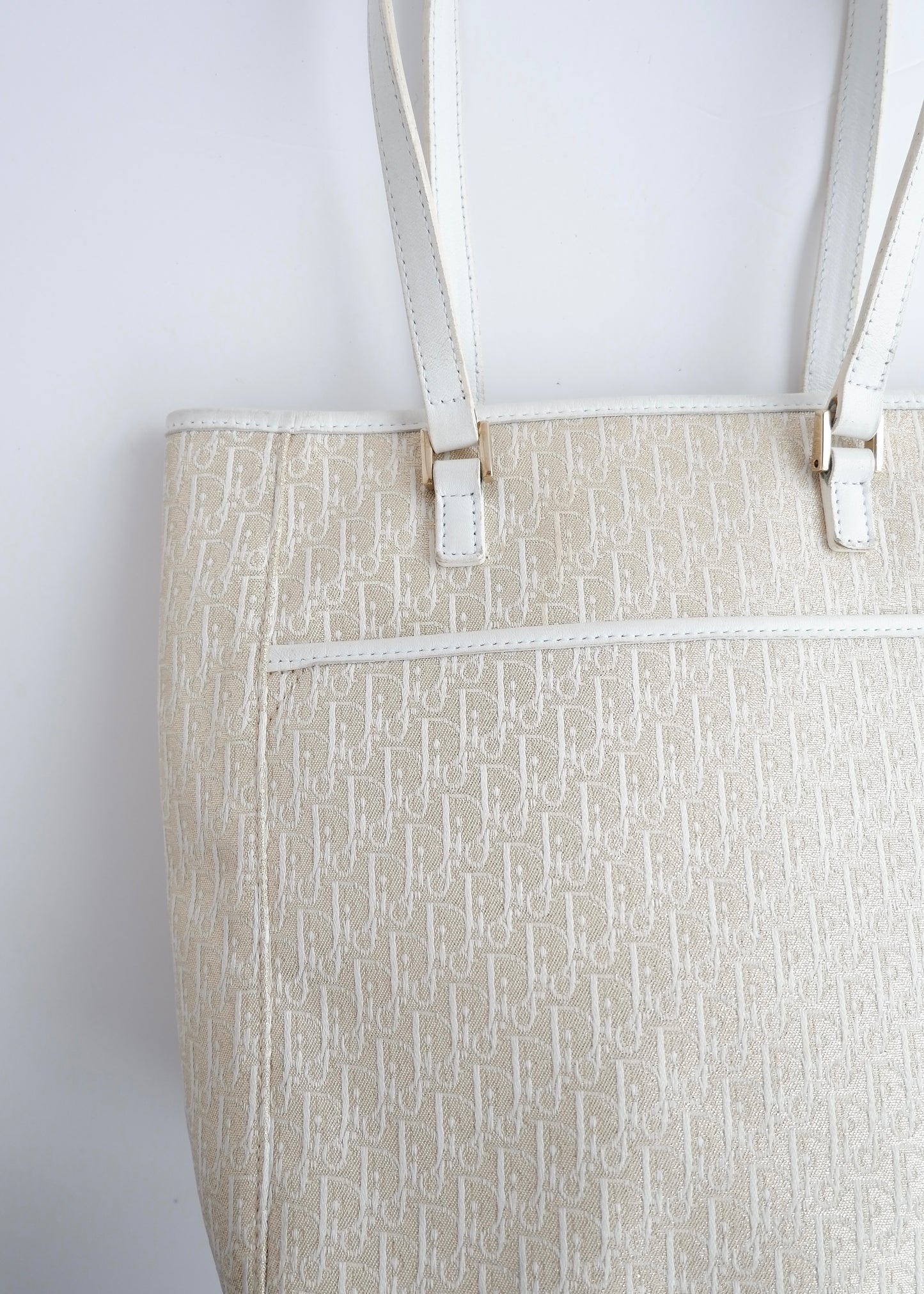 Authentic Preowned Dior Champagne Sparkle Trotter Tote Bag