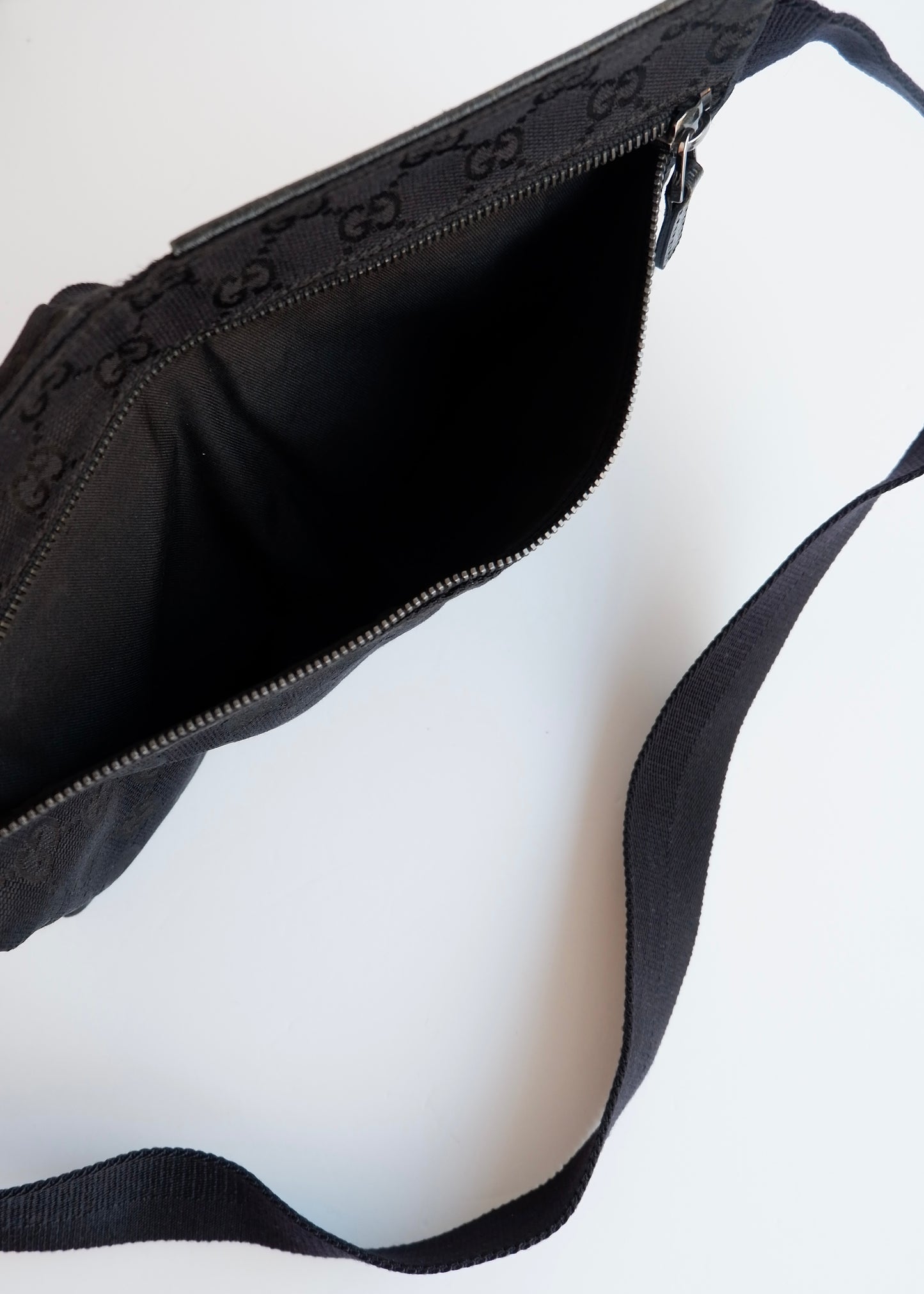 Authentic Preowned Gucci Black GG Canvas Belt Bag