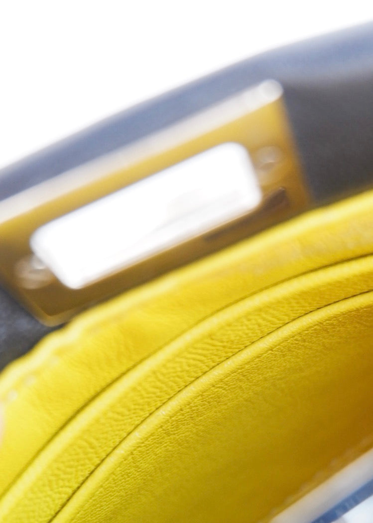 Authentic Preowned Fendi Black Multi Color Beaded Micro Peekaboo handbag