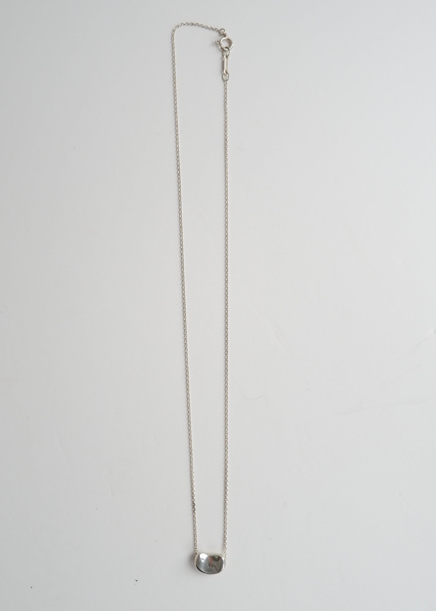 Authentic Preowned Tiffany Silver Bean Necklace with Box