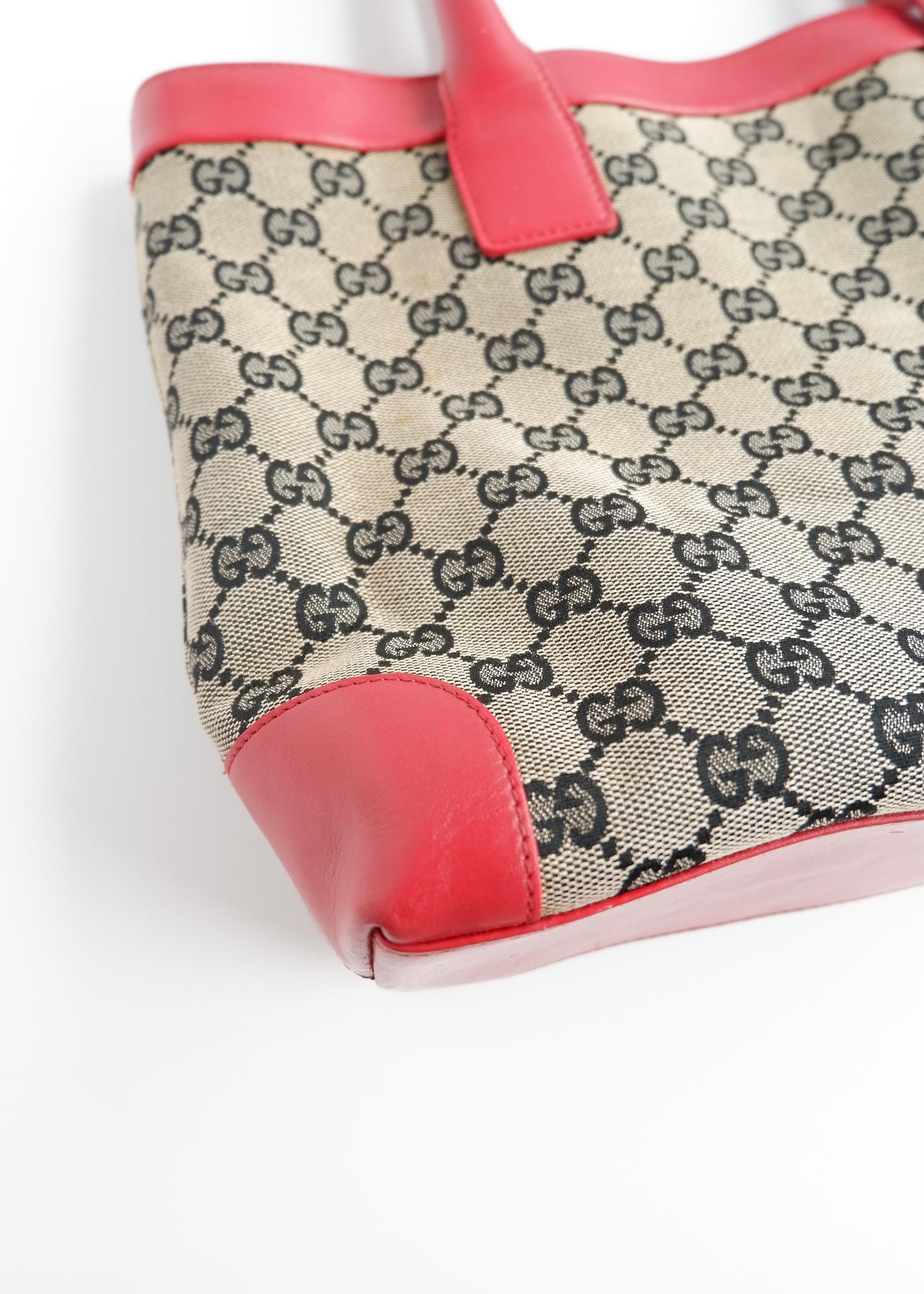 Authentic Preowned Gucci GG Canvas Red/ Navy Shoulder Bag
