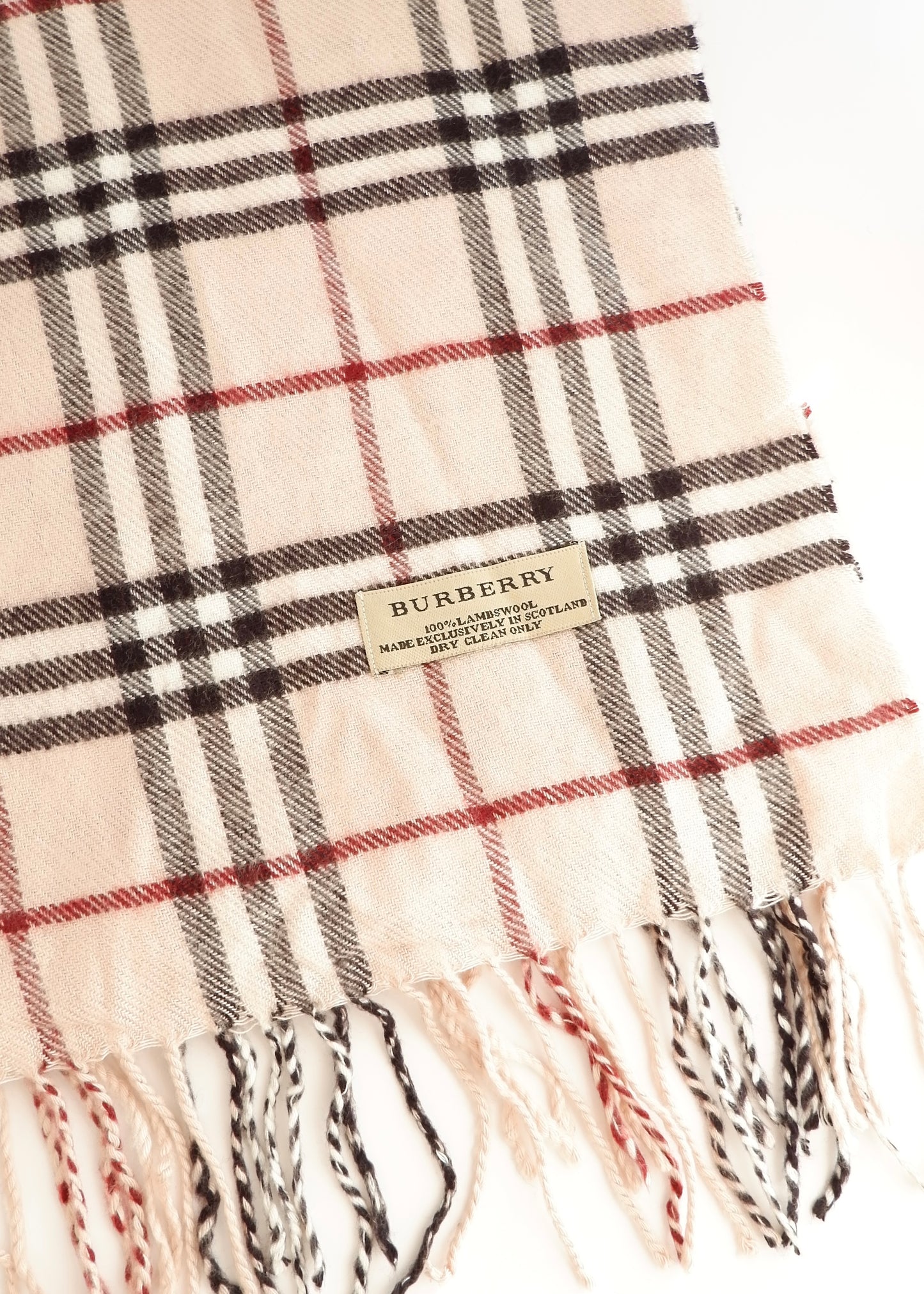 Authentic Preowned Burberry Check Beige Wool Scarf