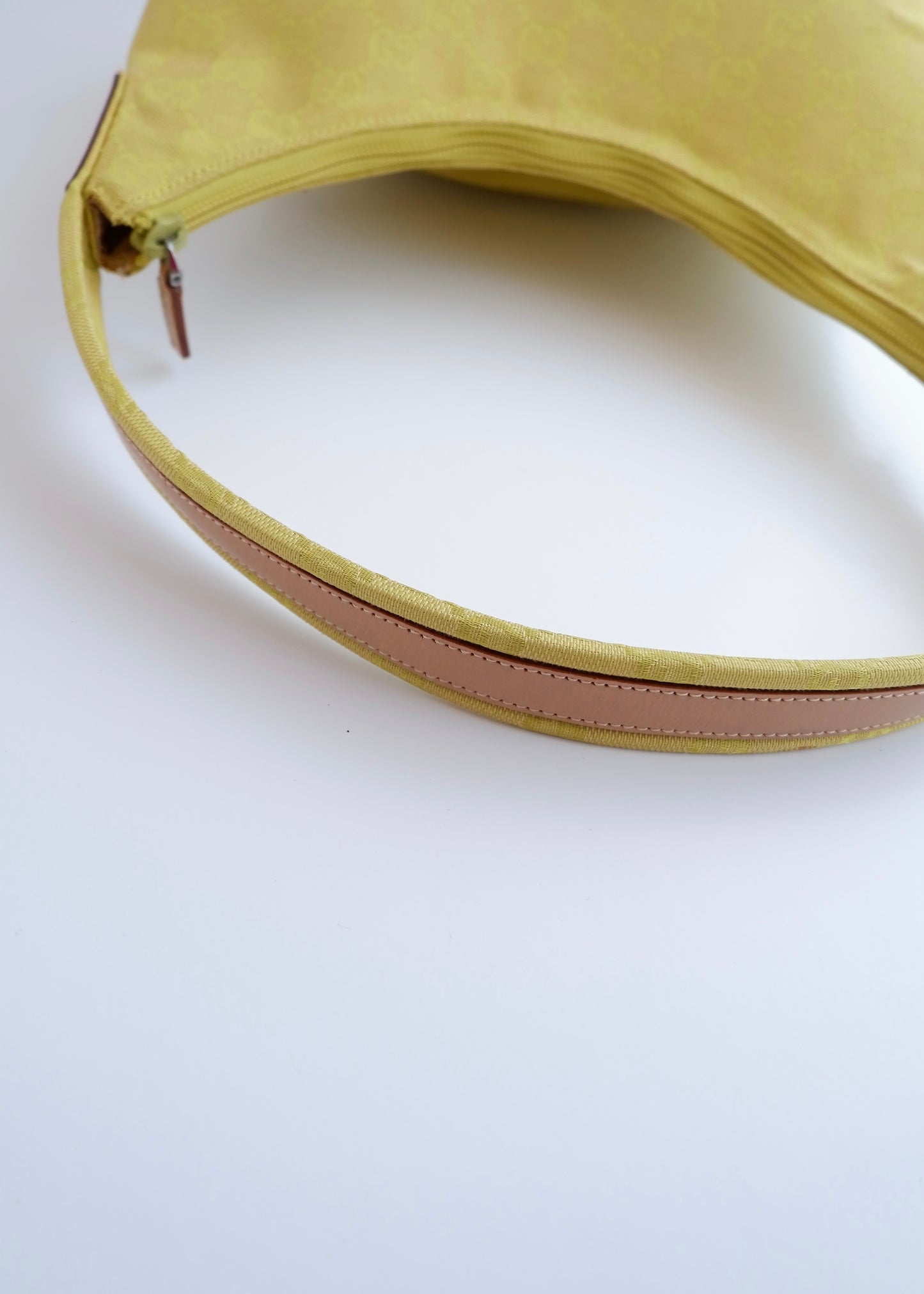 Authentic Preowned Gucci GG Canvas Neon Green Shoulder Bag