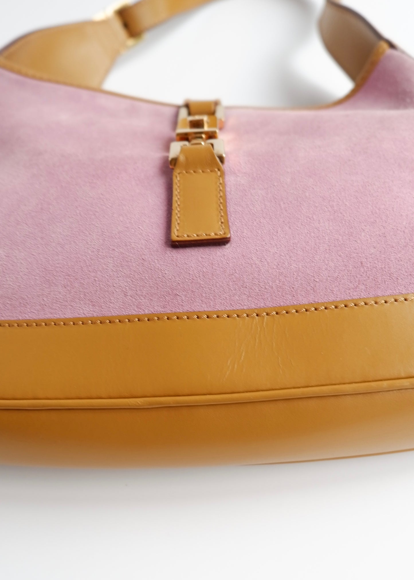 Authentic Preowned Gucci Purple/Tan Suede/Leather Jackie Shoulder Bag