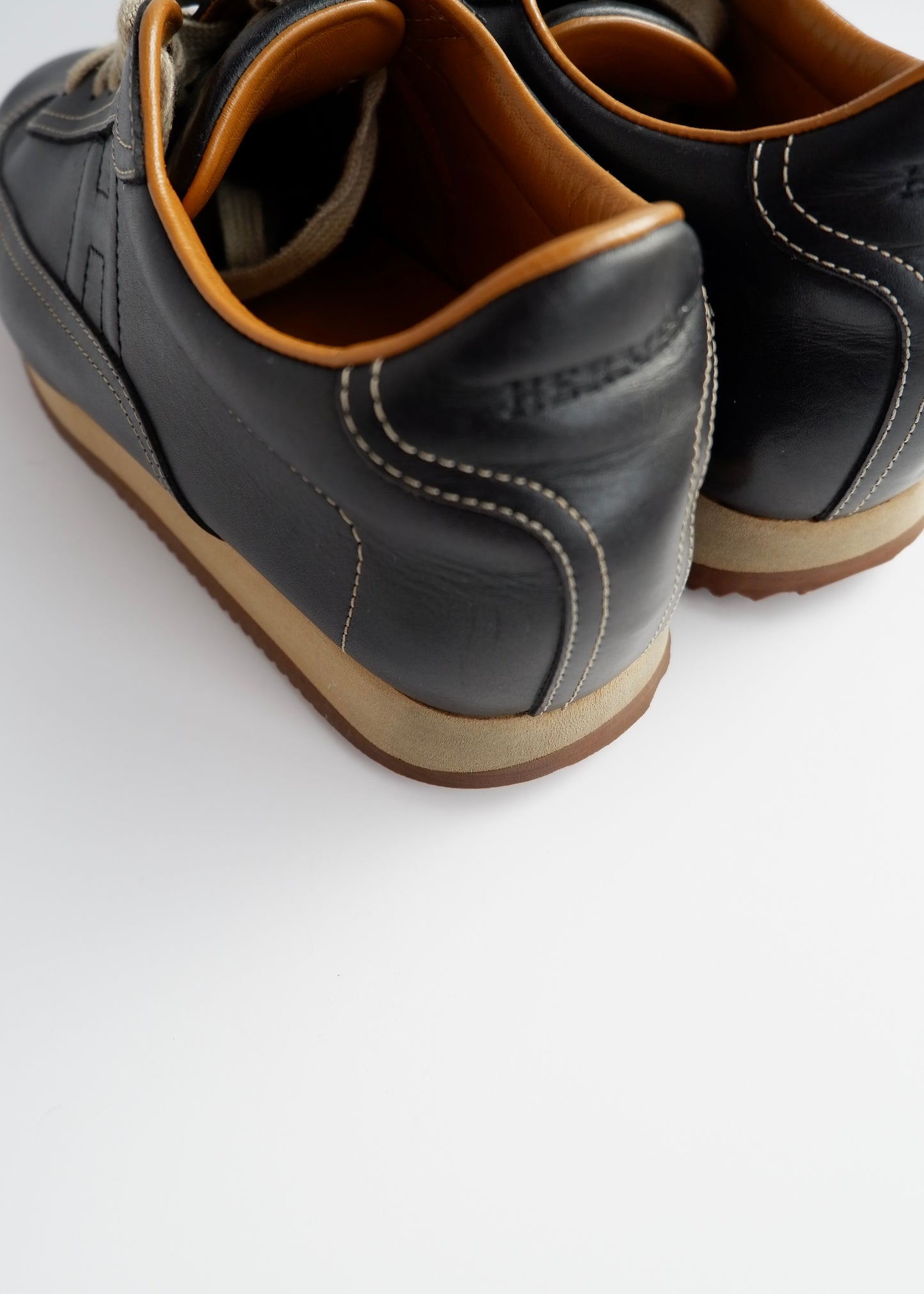 Authentic Preowned Hermes Black Leather H Quick Sneakers - 40