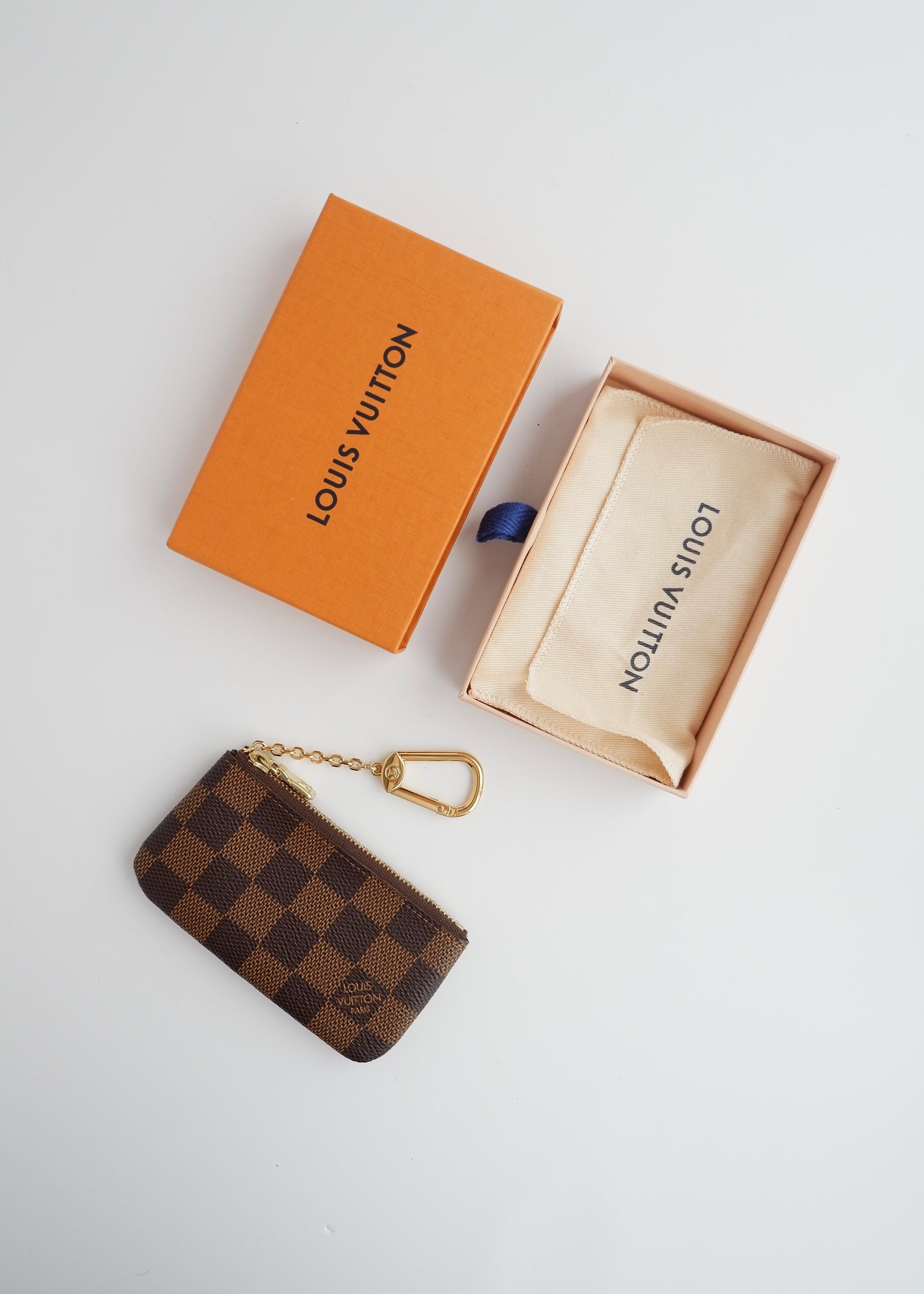 Authentic Preowned Louis Vuitton Damier Ebene Pochette Cle
