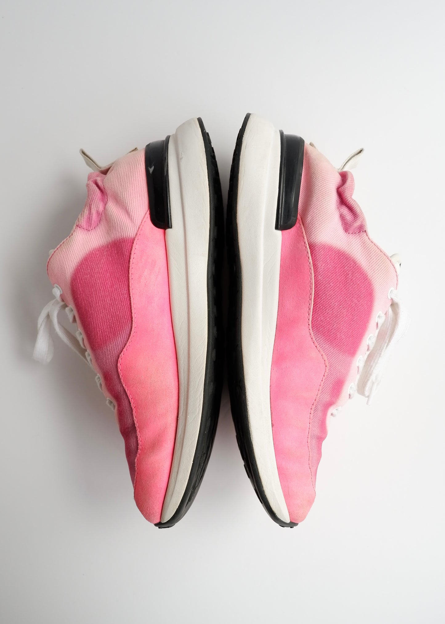 Authentic Preowned Chanel Pink Fabric/Suede CC Logo Low Top Sneakers - 37