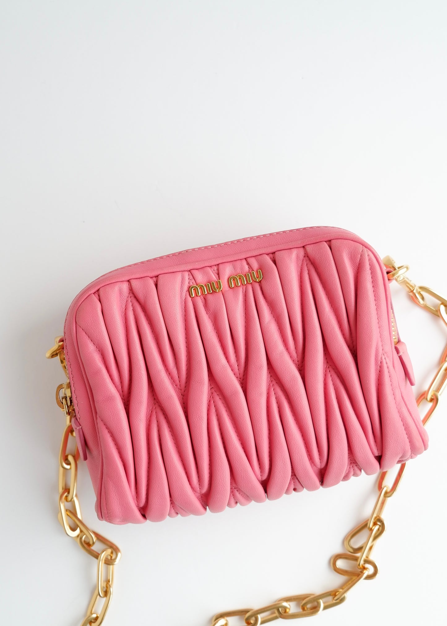 Authentic Preowned Miu Miu Pink Leather Crossbody