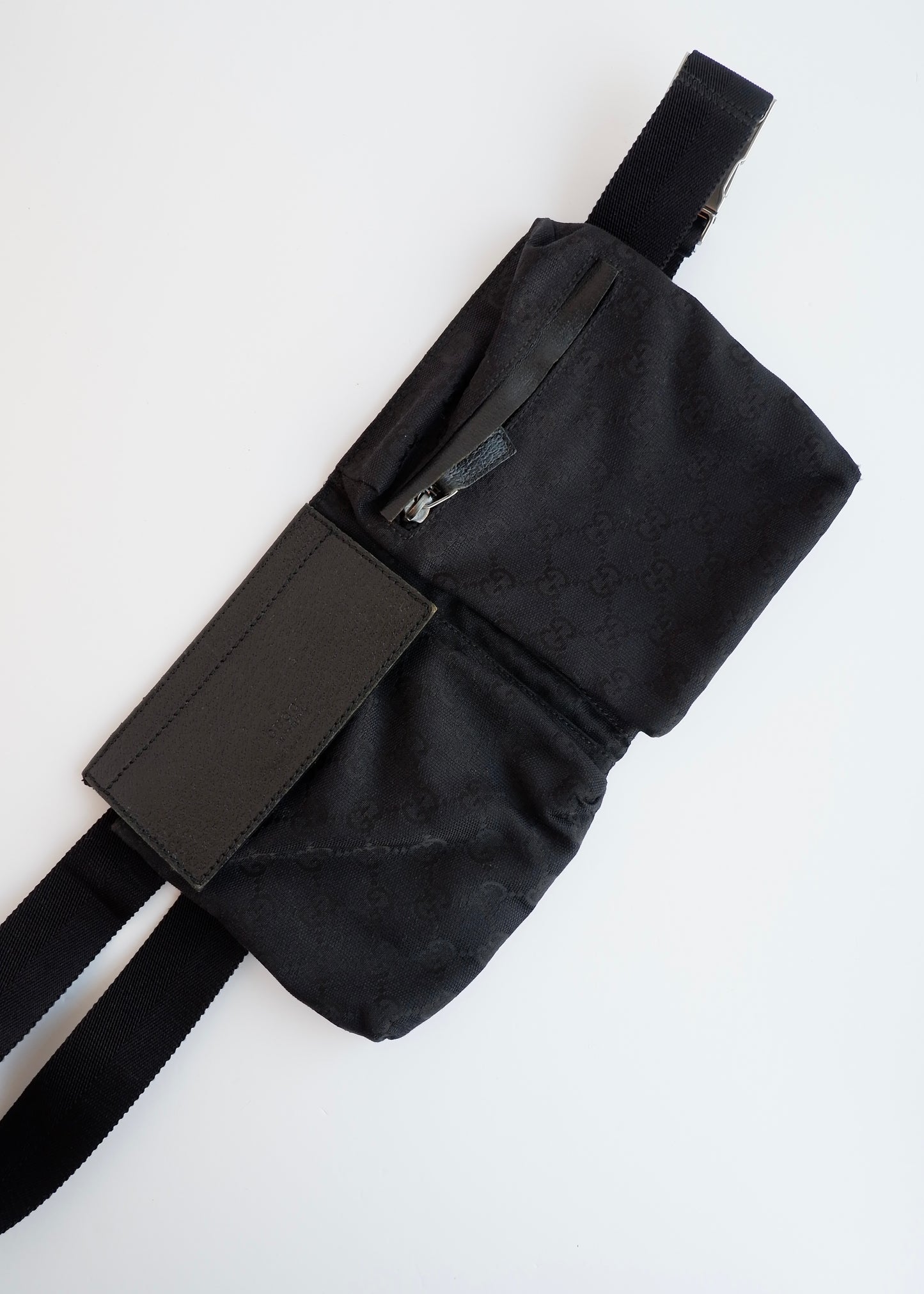 Authentic Preowned Gucci Black GG Canvas Belt Bag