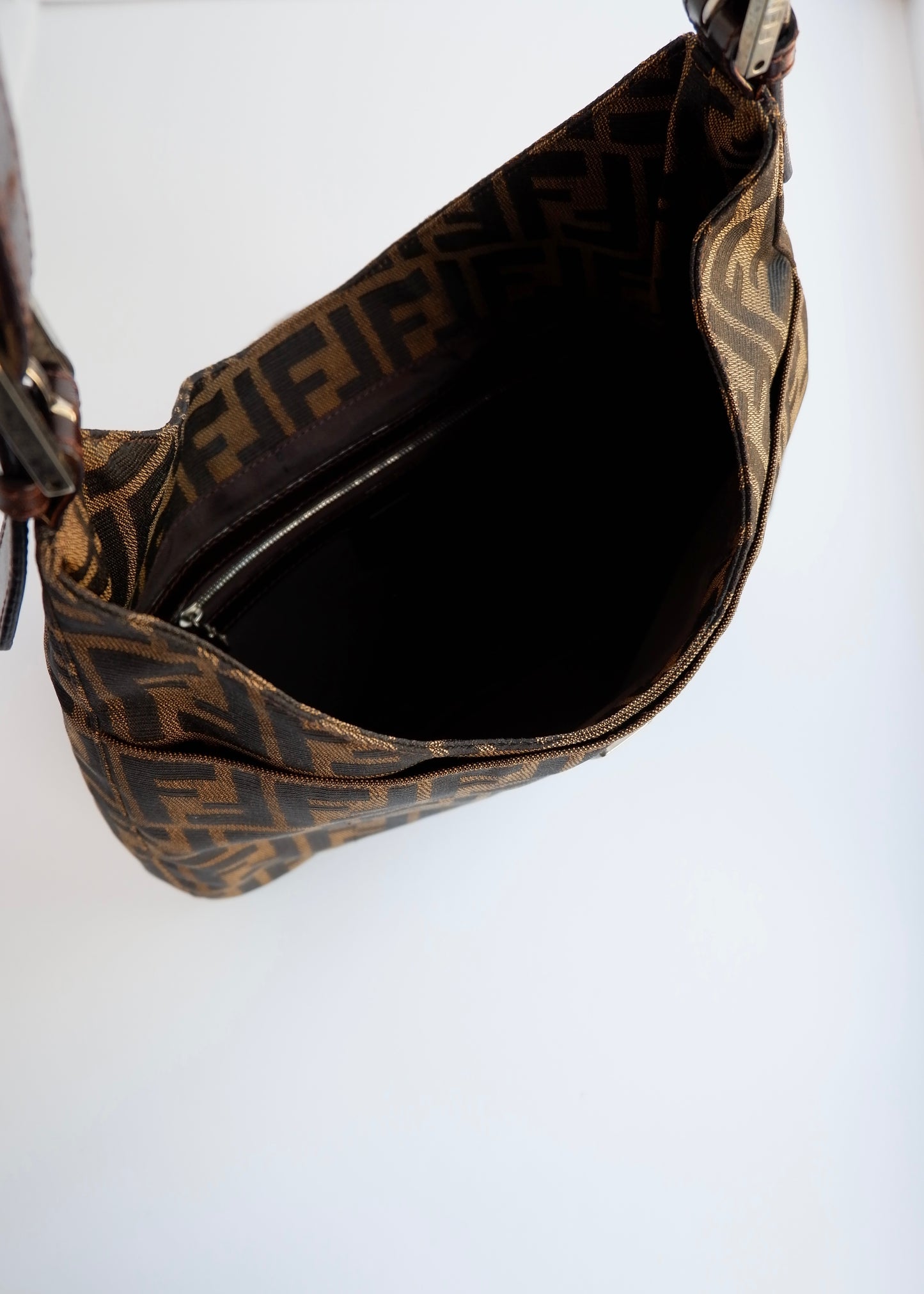 Authentic Preowned Fendi Brown Zucca Shoulder Bag