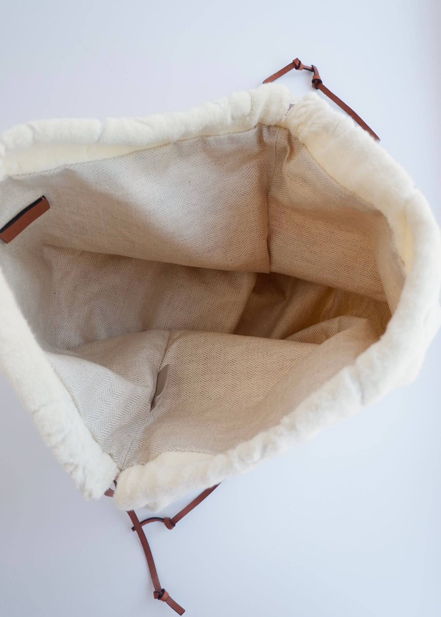 Authentic Preowned Loewe x Paula’s Ibiza Cream Terrycloth Pouch