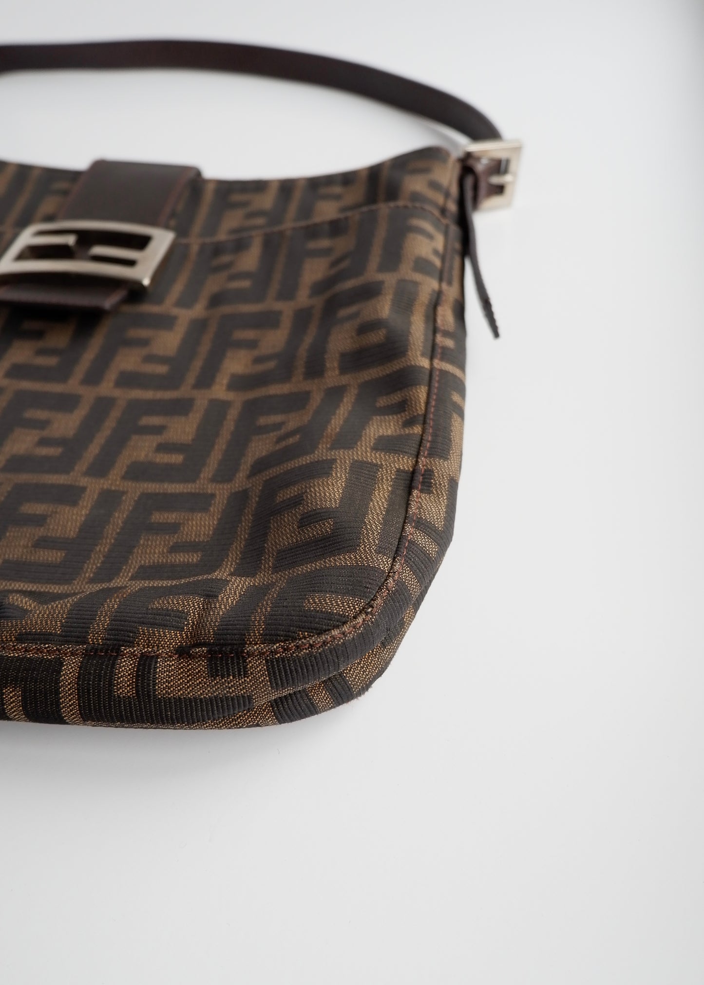 Authentic Preowned Fendi Brown Zucca Shoulder Bag