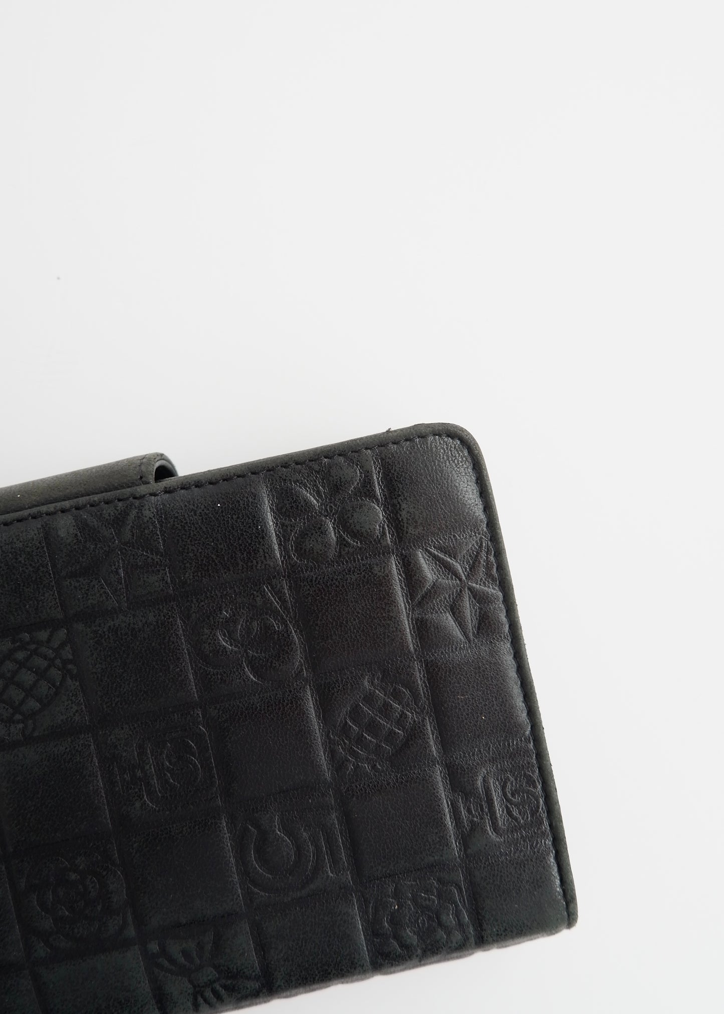 Authentic Preowned Chanel Black Lambskin Long Fold Wallet