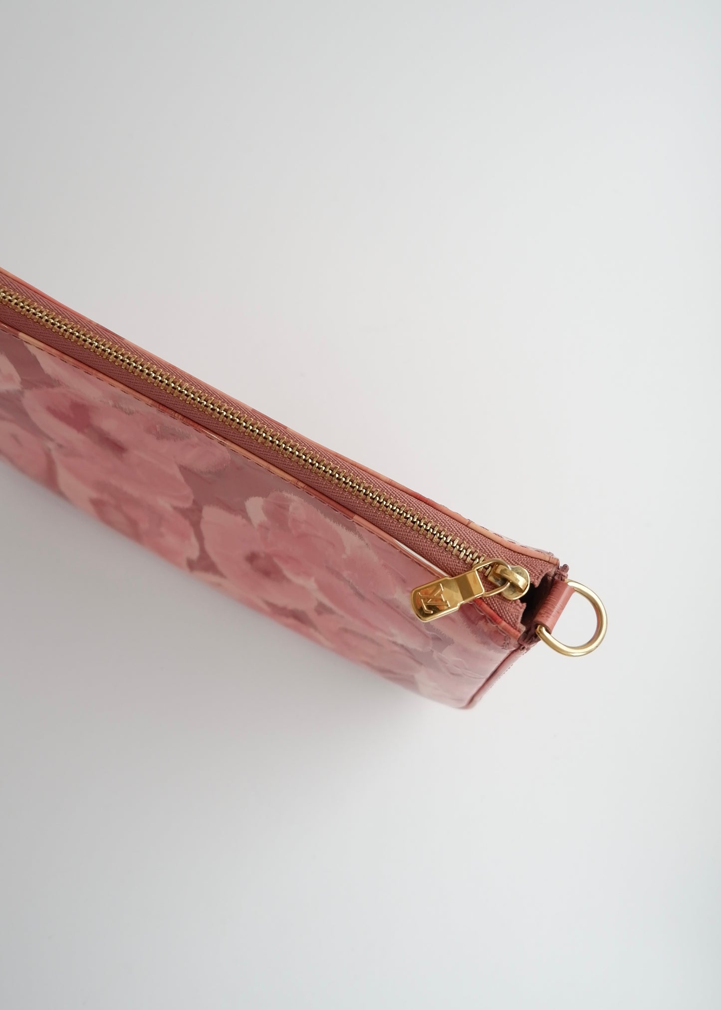 Authentic Preowned Louis Vuitton Limited Edition Rose Velours Monogram Ikat Pochette Crossbody Bag