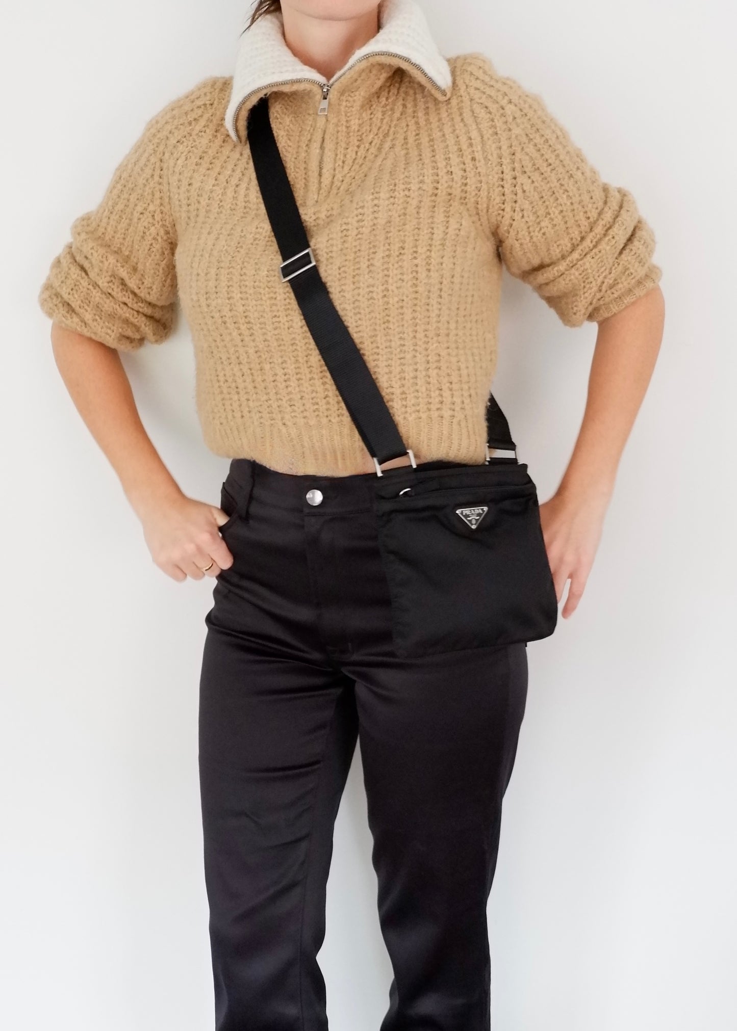 Authentic Preowned Prada Black Nylon Crossbody