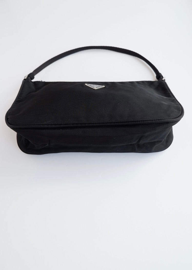 Authentic Preowned Prada Black Nylon Pochette Shoulder Bag