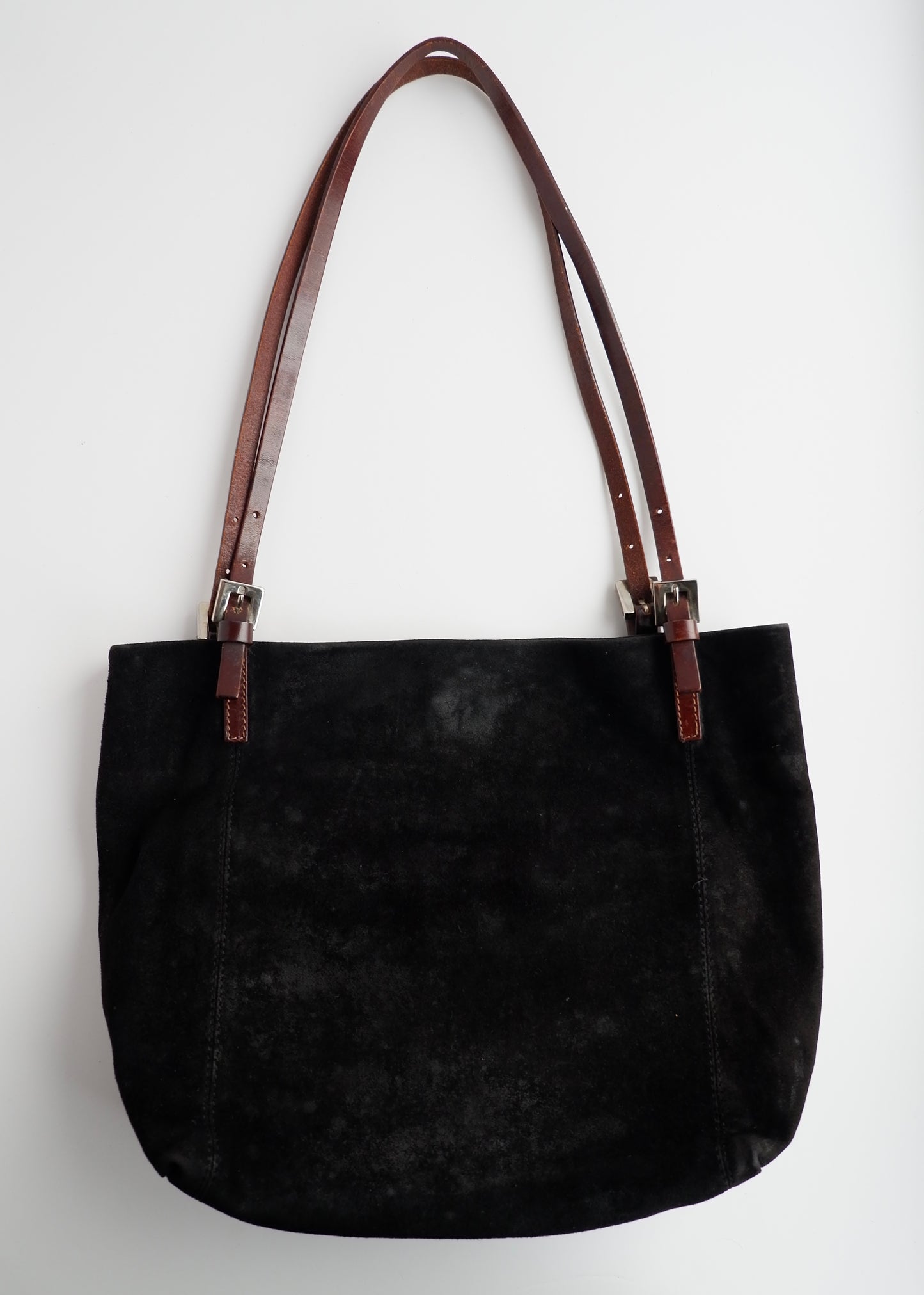 Authentic Preowned Fendi Black Suede Shoulder Bag