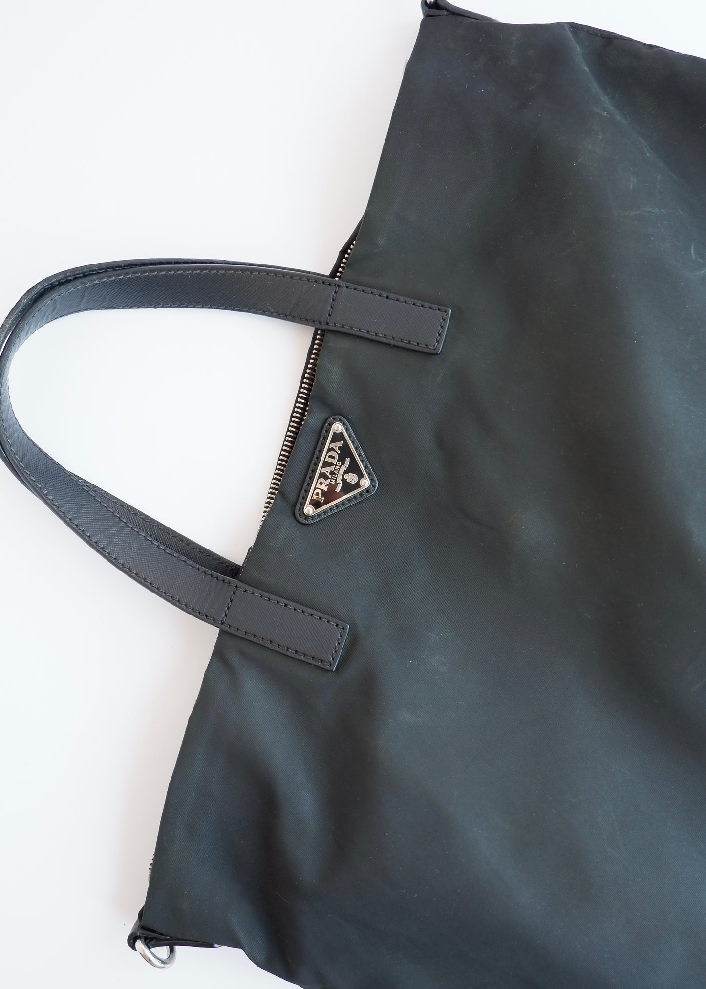 Authentic Preowned Prada Black Nylon Two Way Tote Bag