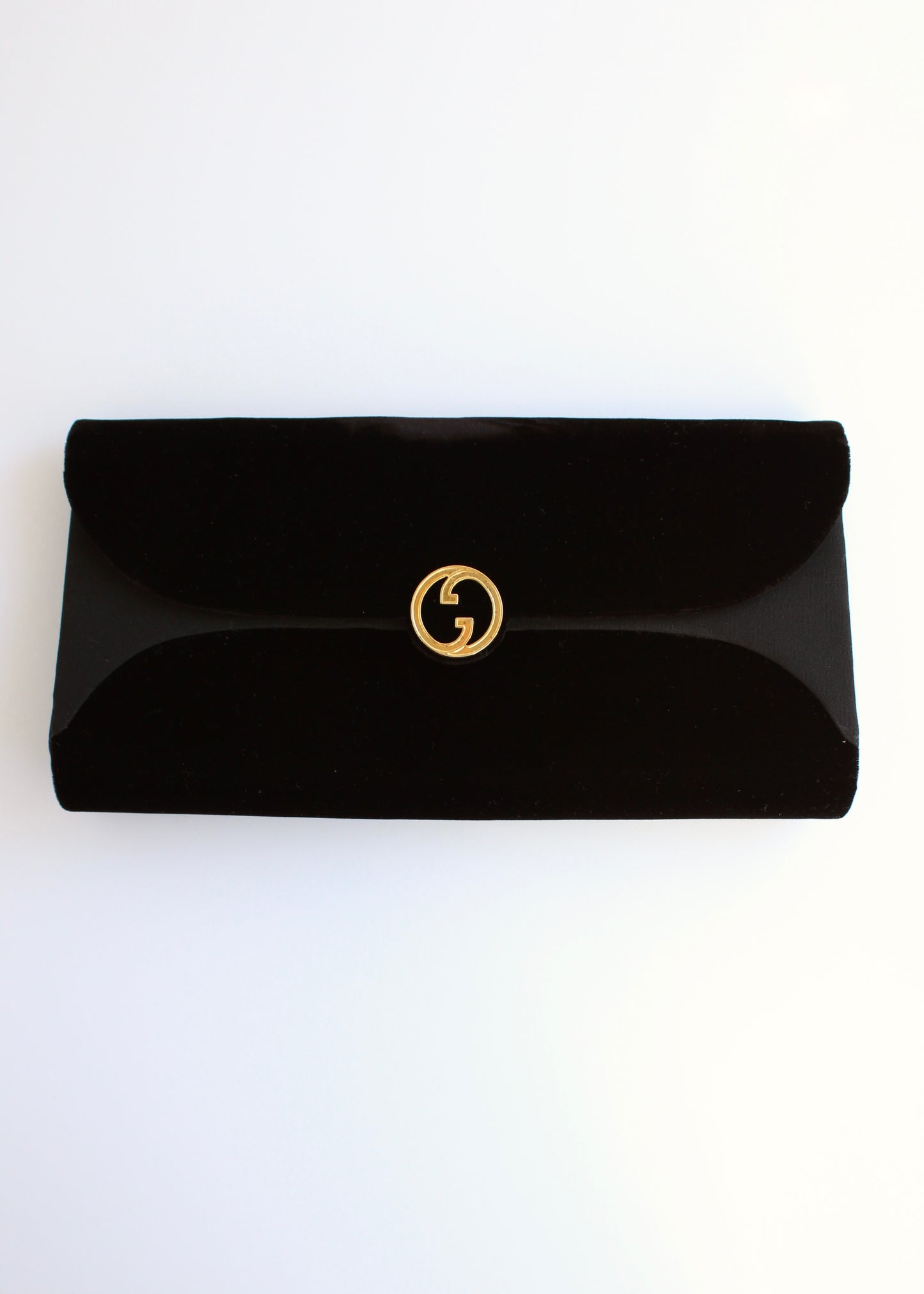 Authentic Preowned Vintage Gucci Black Velvet Clutch