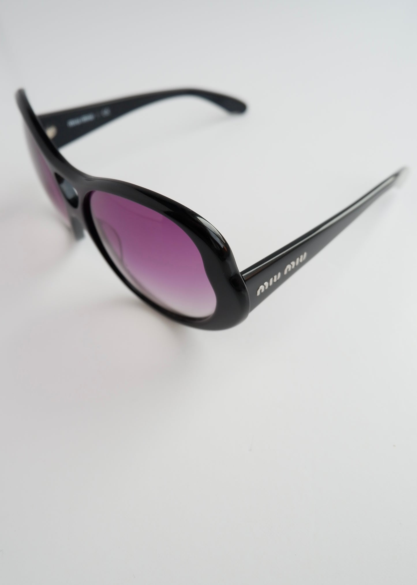 Authentic Preowned Miu Miu Black/Purple Frame Oversized Sunglasses