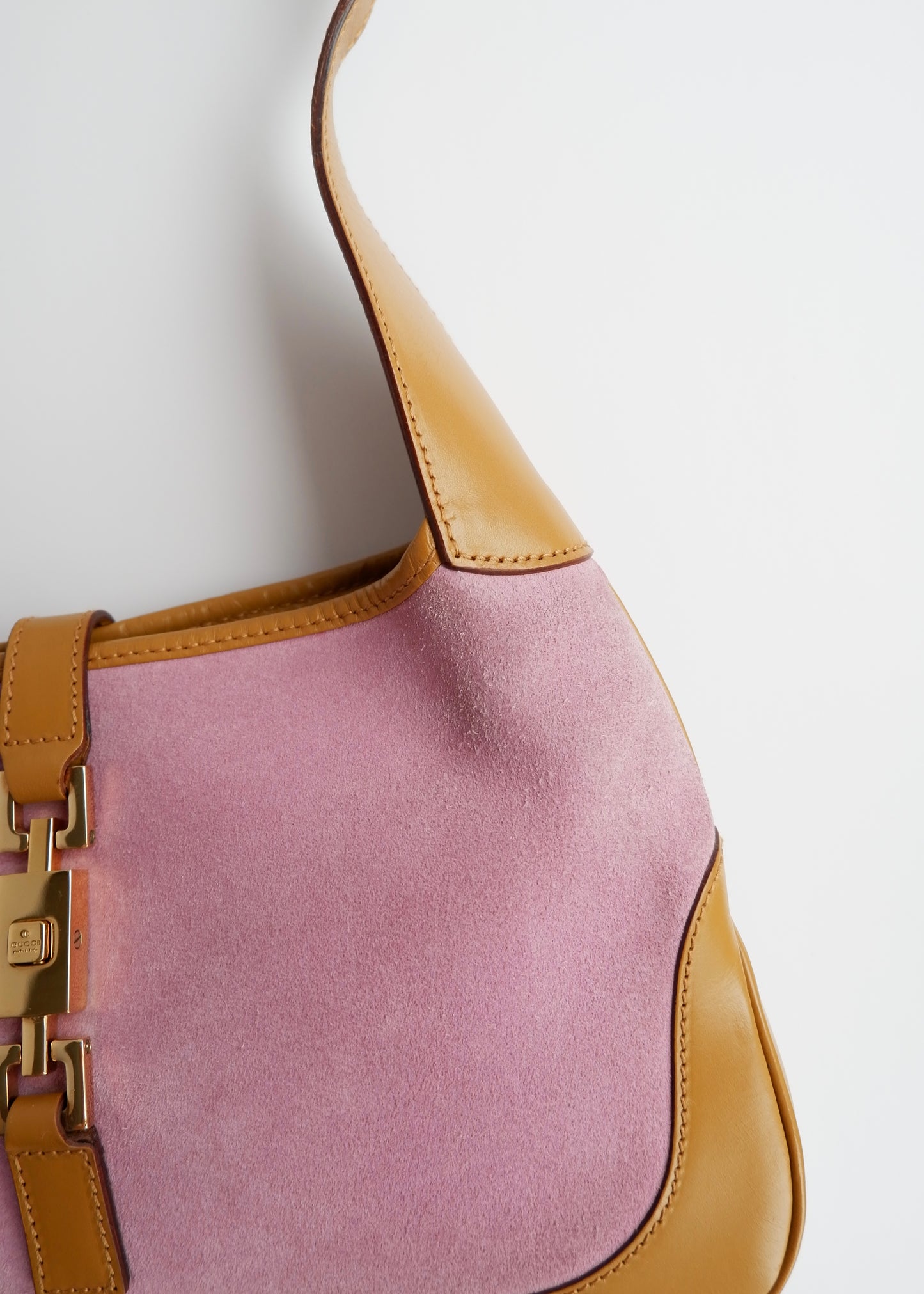 Authentic Preowned Gucci Purple/Tan Suede/Leather Jackie Shoulder Bag