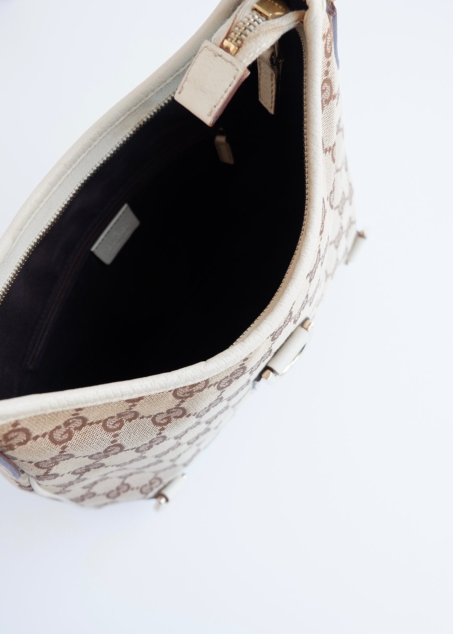 Authentic Preowned Gucci White GG Canvas Shoulder Bag