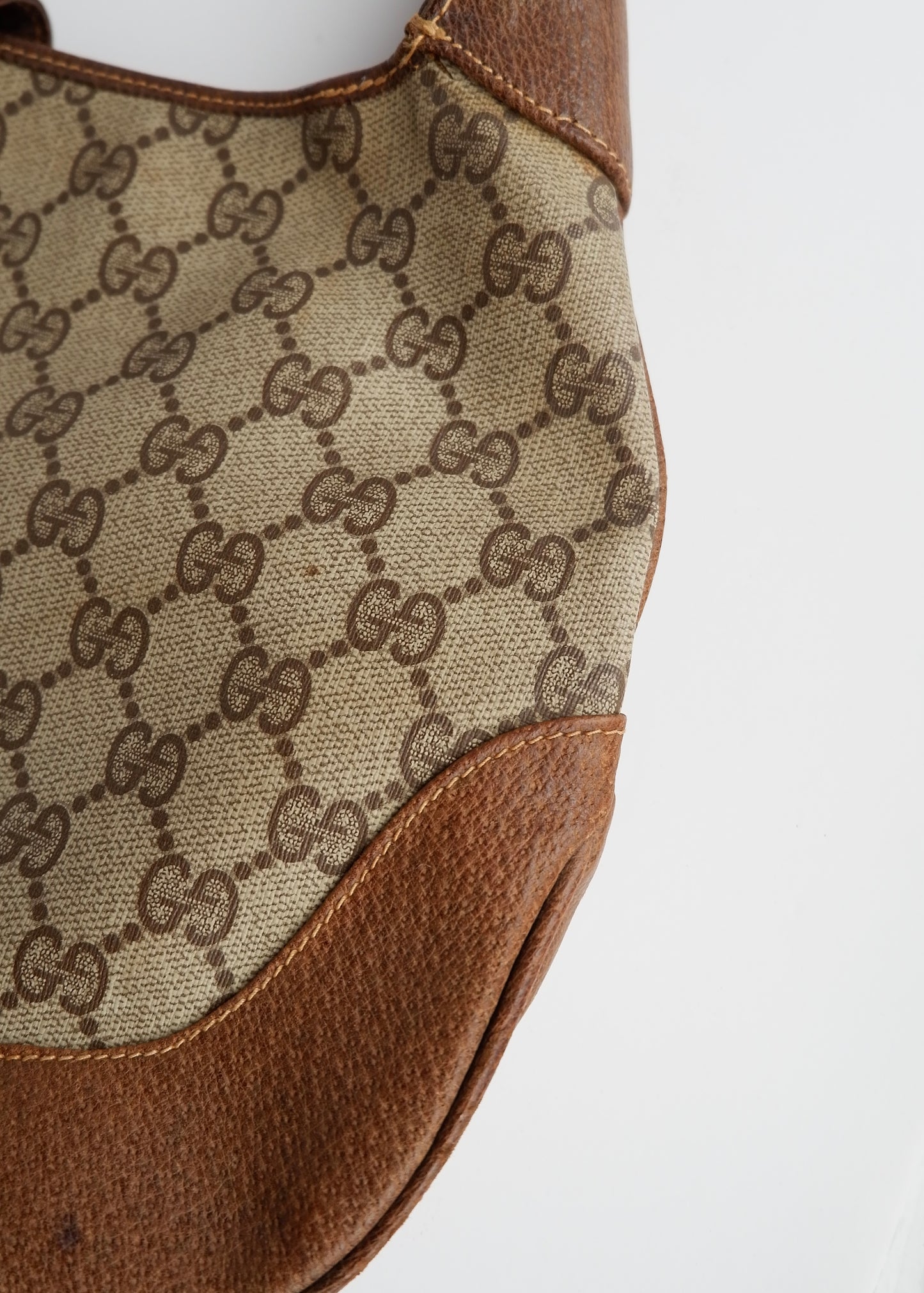 Authentic Preowned Vintage Gucci Brown GG Canvas Jackie Shoulder Bag