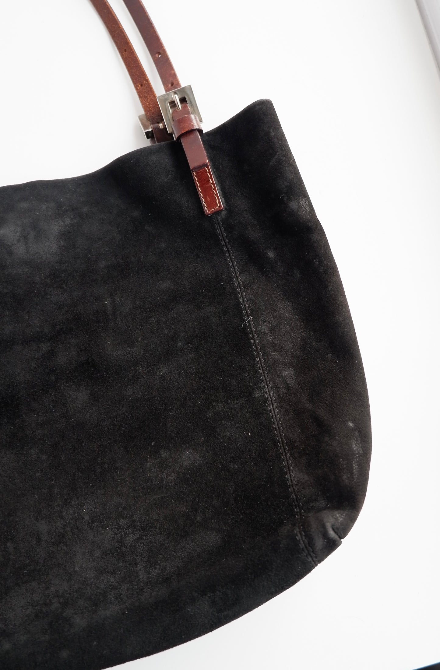 Authentic Preowned Fendi Black Suede Shoulder Bag