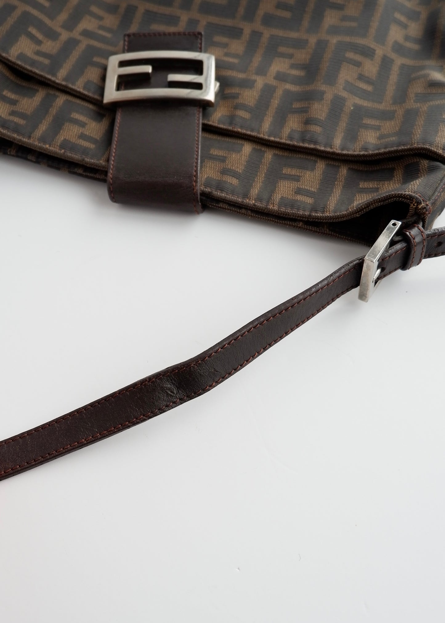 Authentic Preowned Fendi Brown Zucca Shoulder Bag