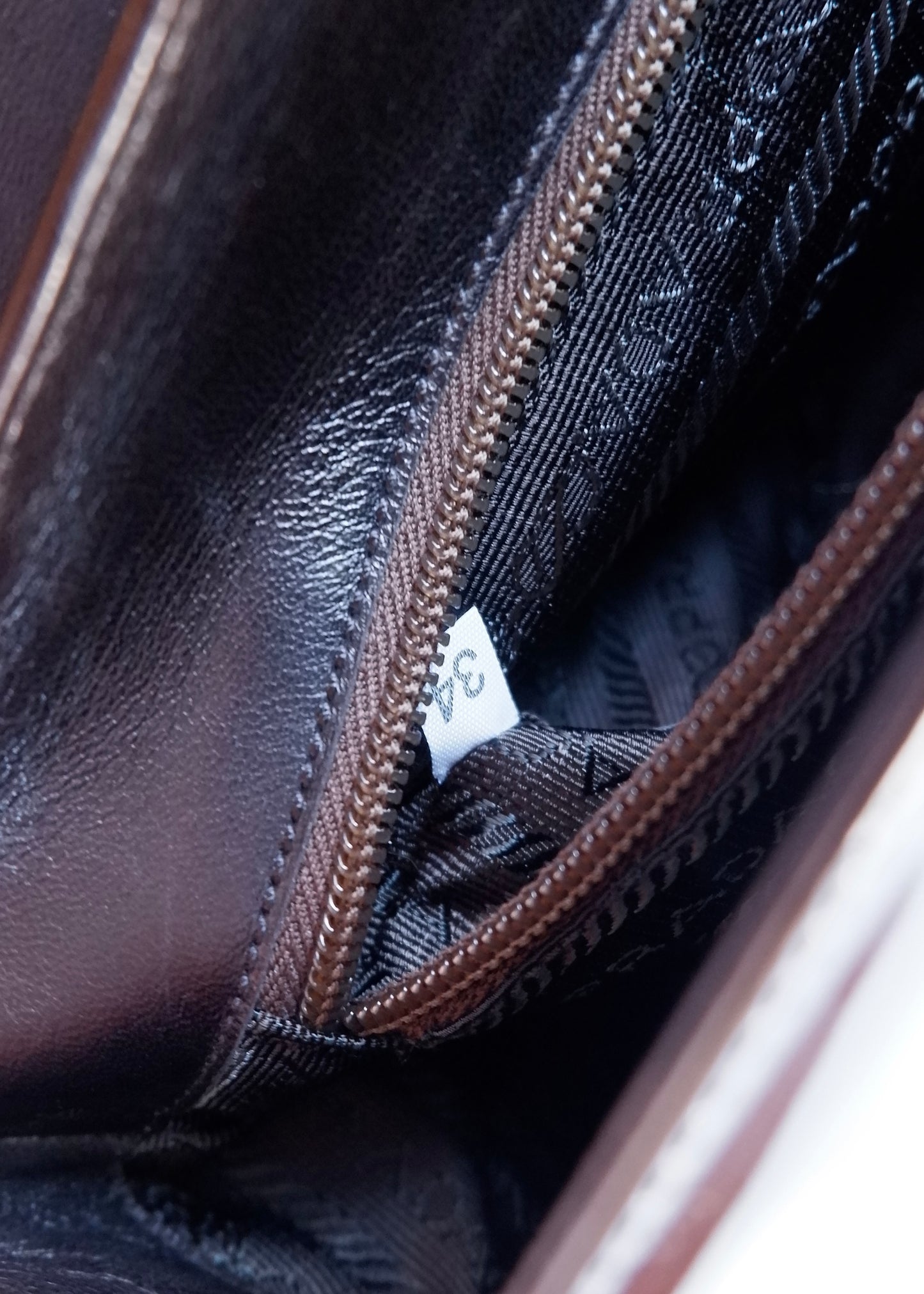 Authentic Preowned Prada Brown Patent Leather Top Handle Bag