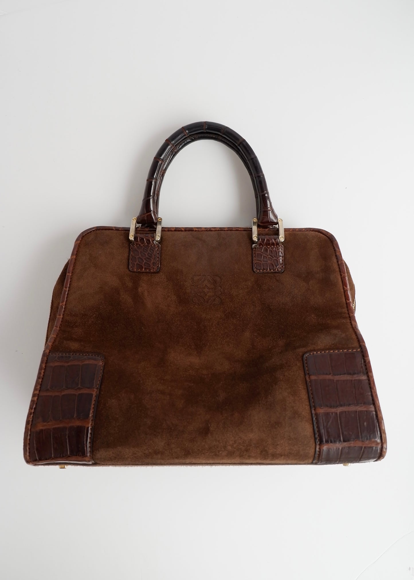 Authentic Preowned Loewe Brown Suede Handbag