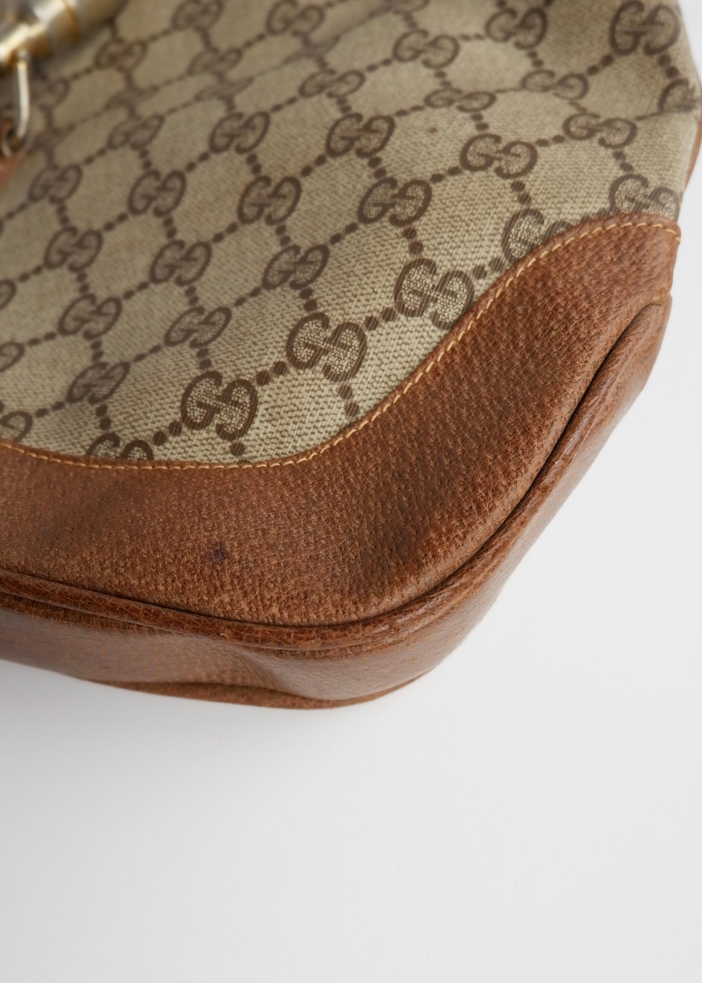 Authentic Preowned Vintage Gucci Brown GG Canvas Jackie Shoulder Bag