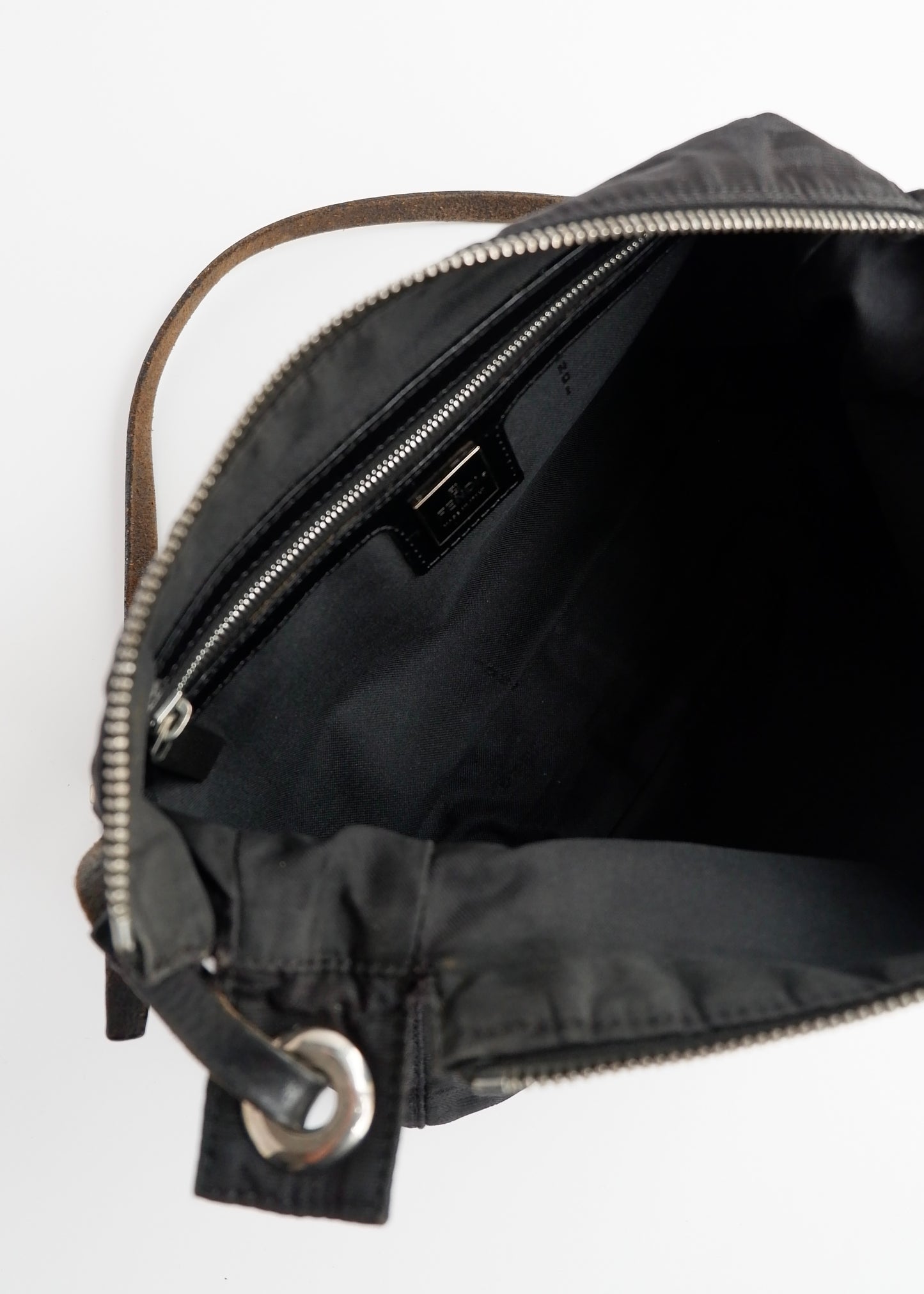 Authentic Preowned Fendi Black Zucca Canvas Shoulder Bag