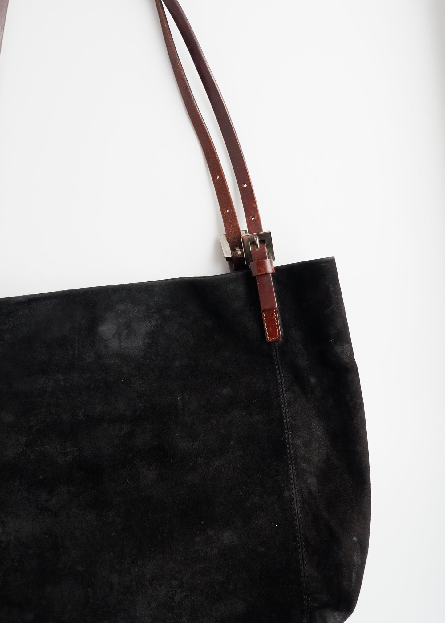 Authentic Preowned Fendi Black Suede Shoulder Bag