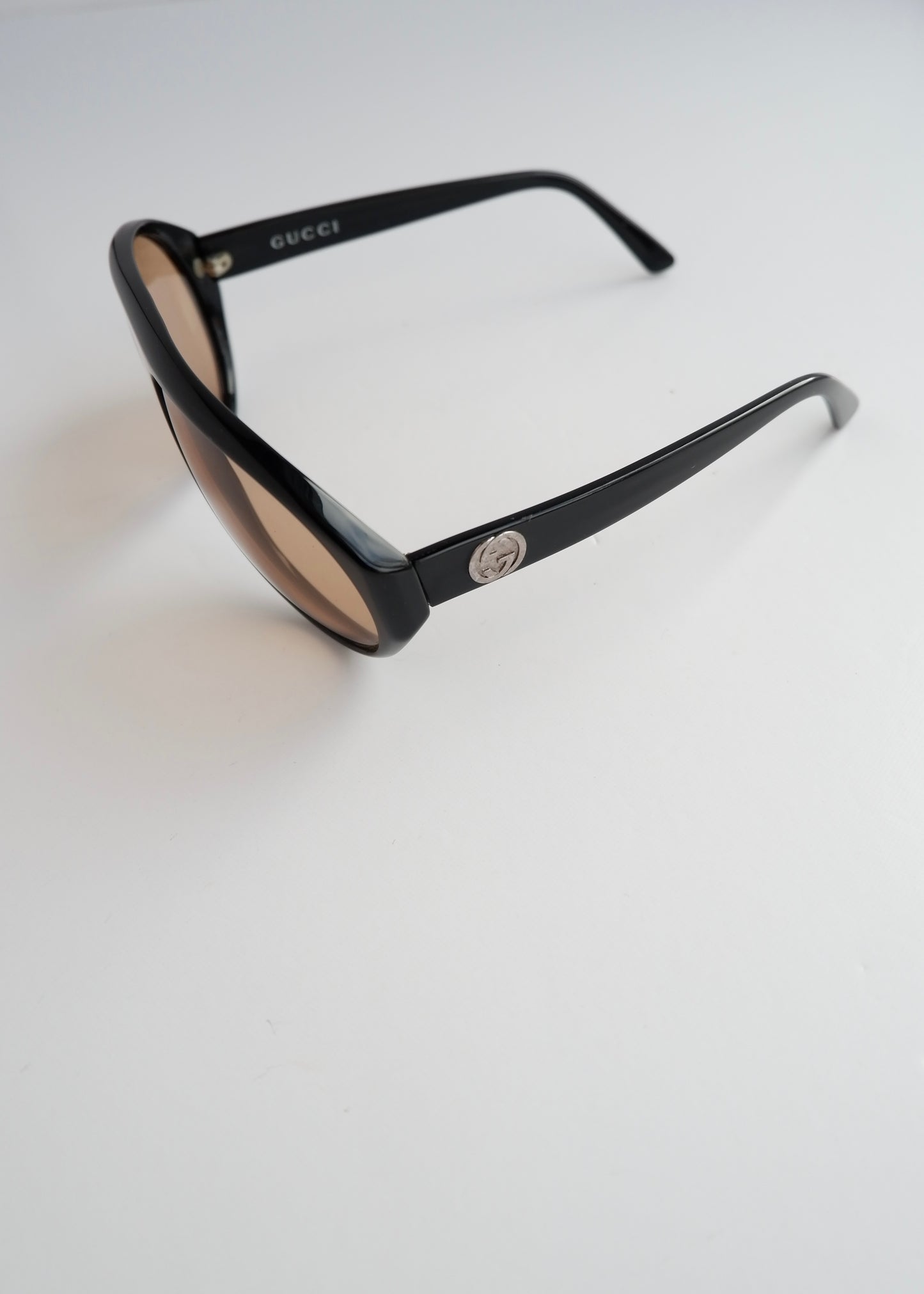 Authentic Preowned Gucci Black Aviator Acetate Frame Sunglasses