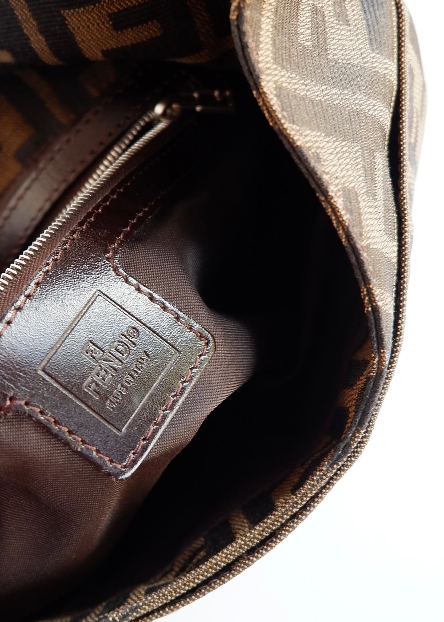Authentic Preowned Fendi Brown Zucca Shoulder Bag
