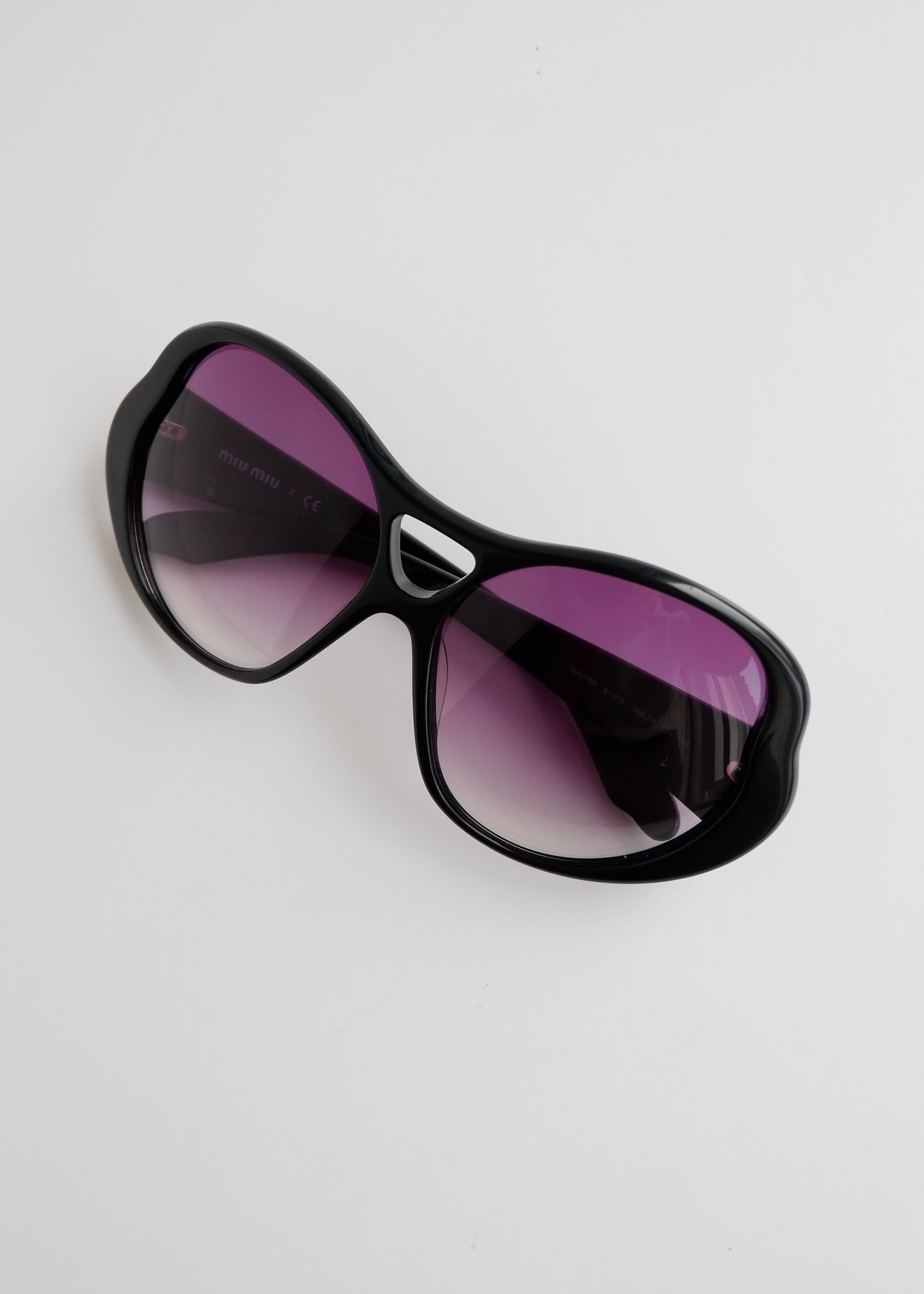 Authentic Preowned Miu Miu Black/Purple Frame Oversized Sunglasses