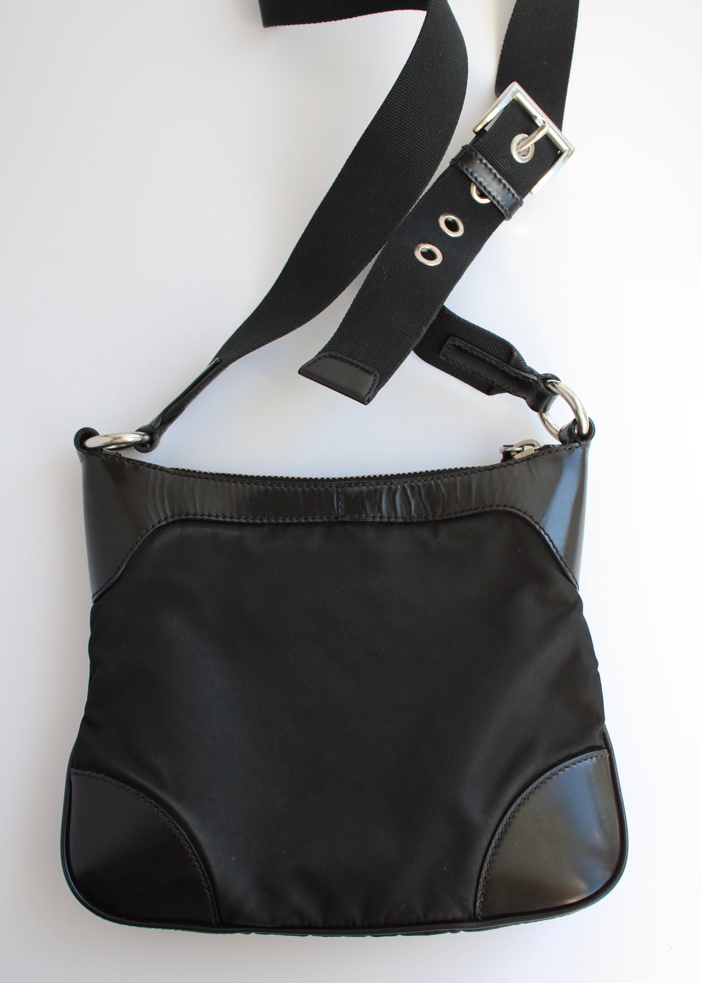 Authentic Preowned Prada Black Nylon/Leather Crossbody Bag