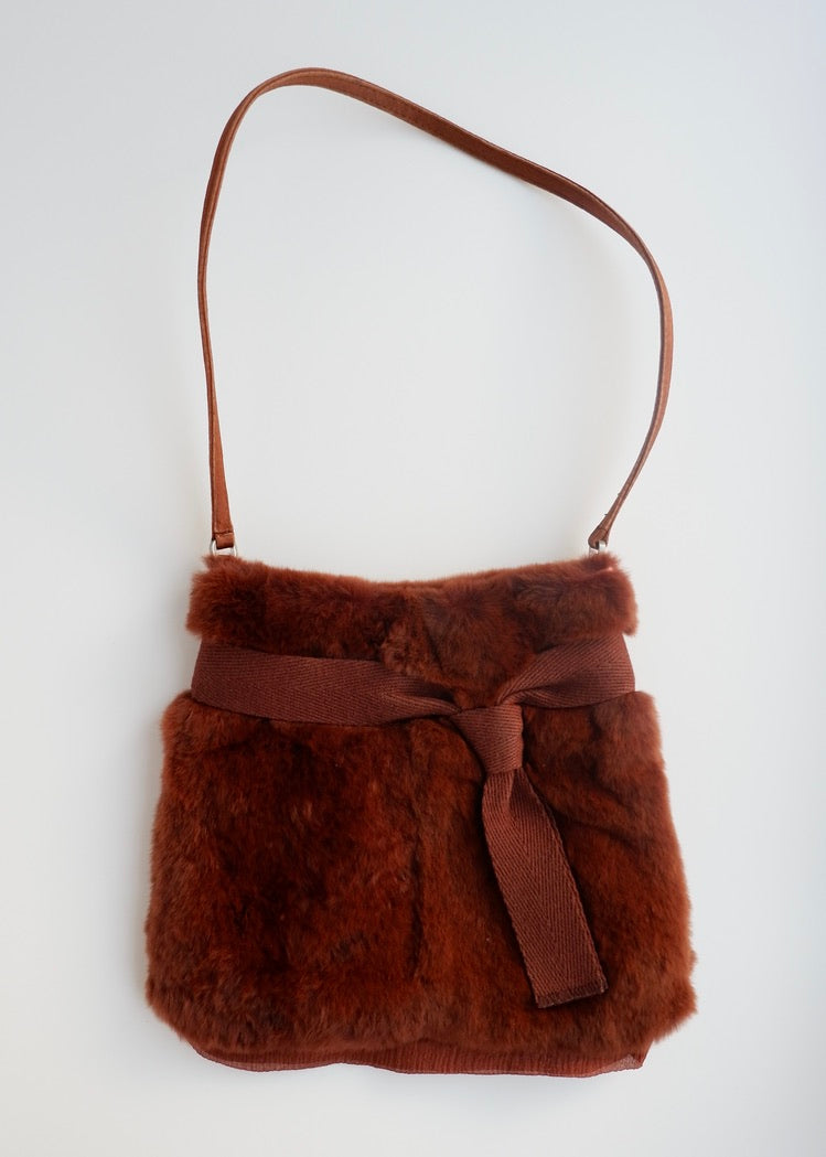 Authentic Preowned Prada Brown Faux Fur Handbag