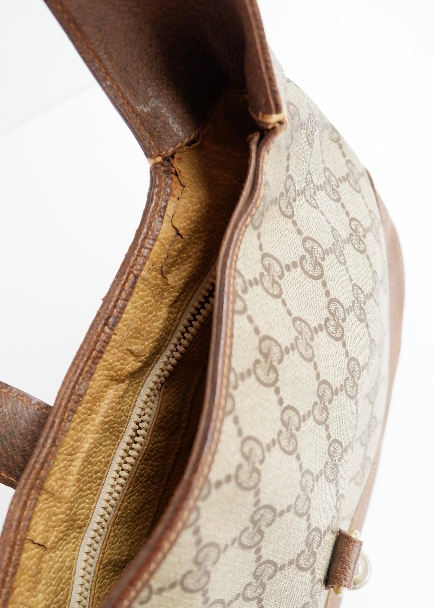 Authentic Preowned Vintage Gucci Brown GG Canvas Jackie Shoulder Bag