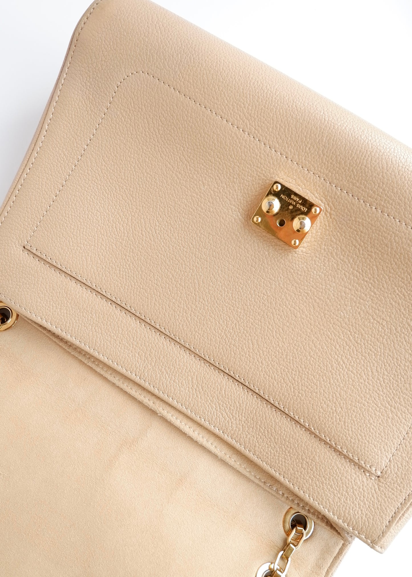 Authentic Preowned Louis Vuitton Cream Monogram Empreinte Leather St Germain MM Shoulder Bag