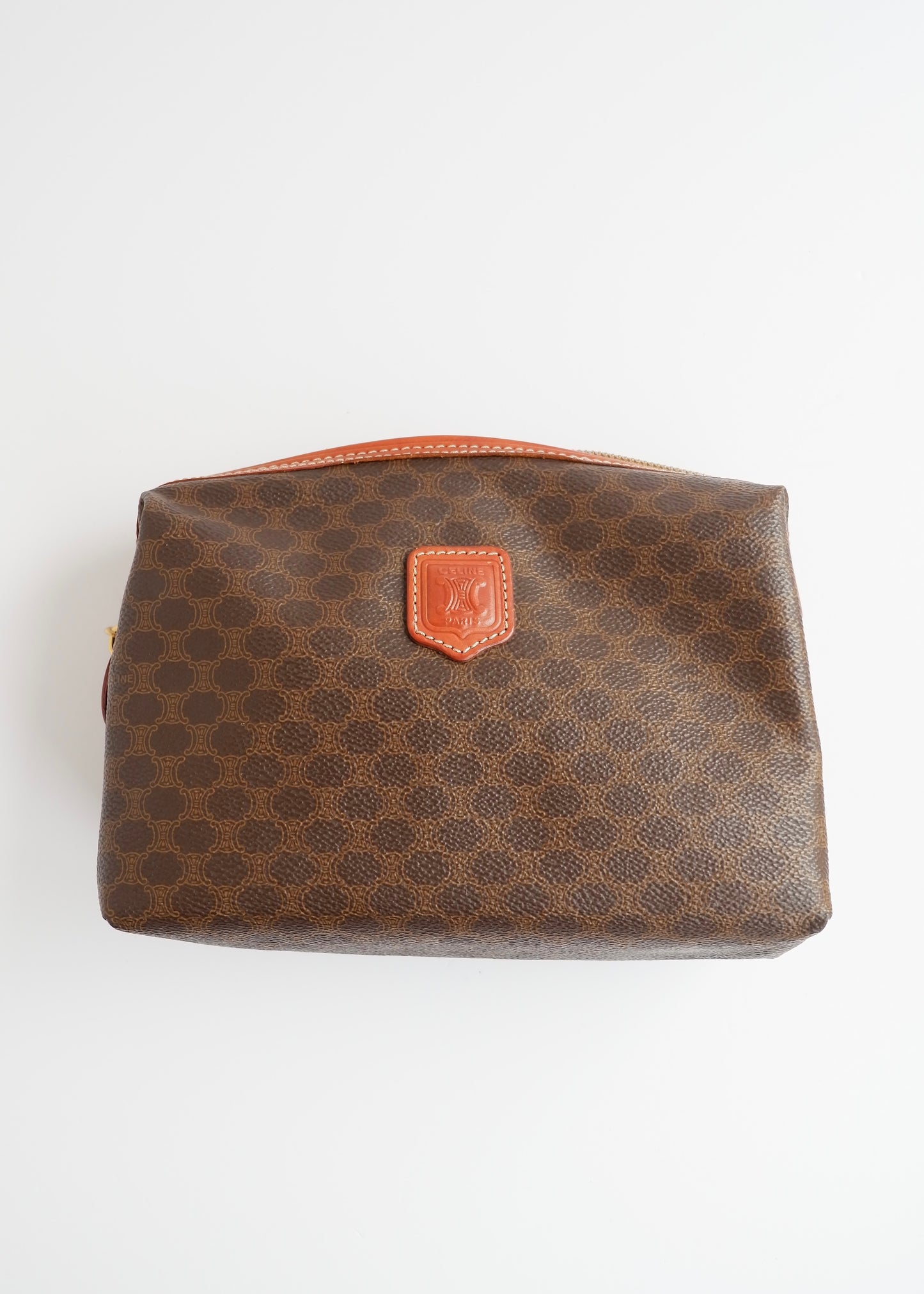 Authentic Preowned Vintage Celine Brown Macadam Clutch