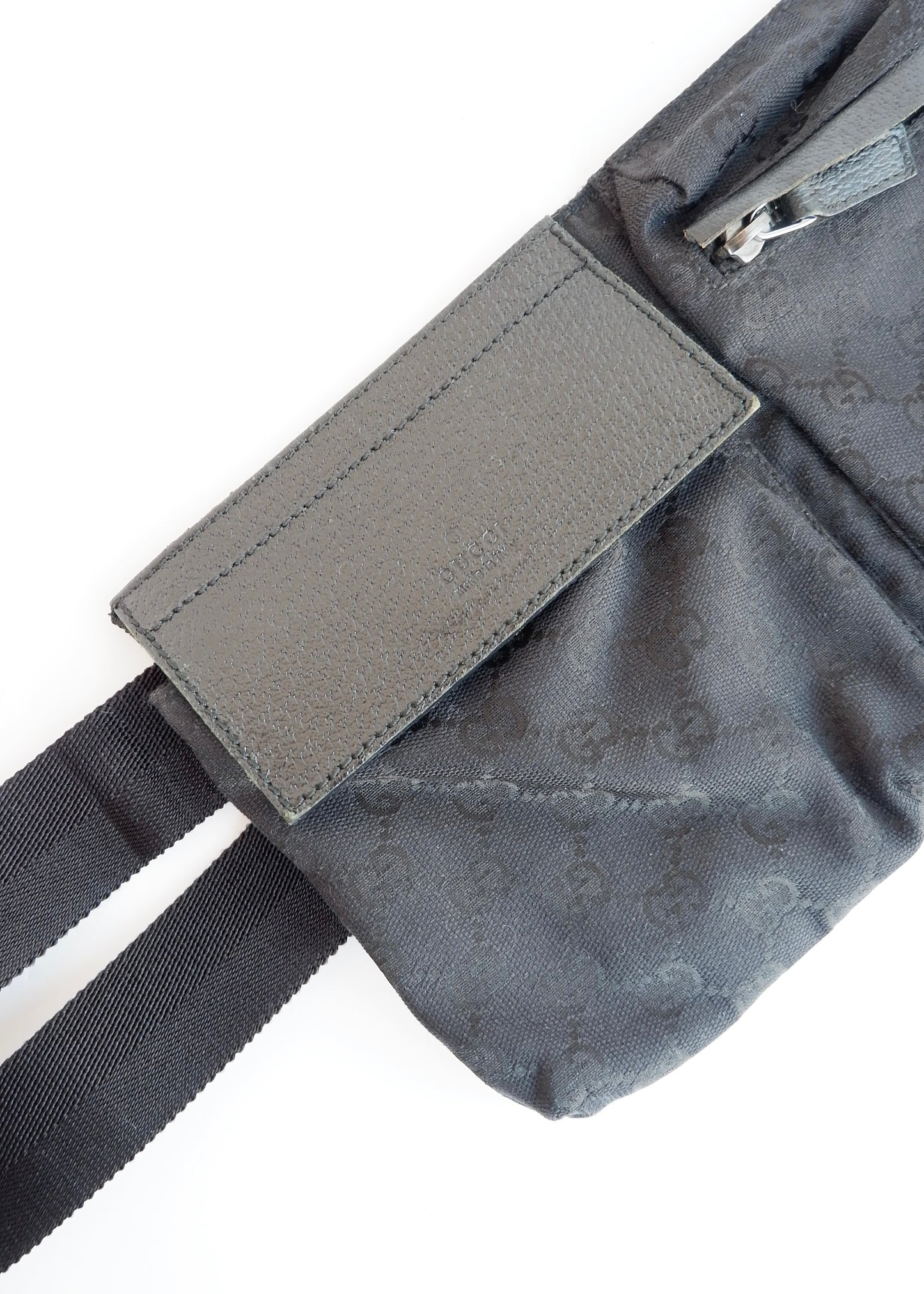 Authentic Preowned Gucci Black GG Canvas Belt Bag